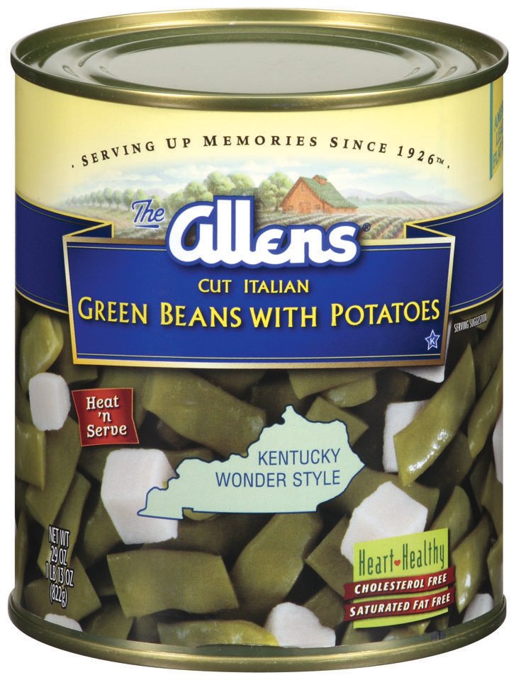 Allens Cut Italian Green Beans With Potatoes Shop Mixed Vegetables At