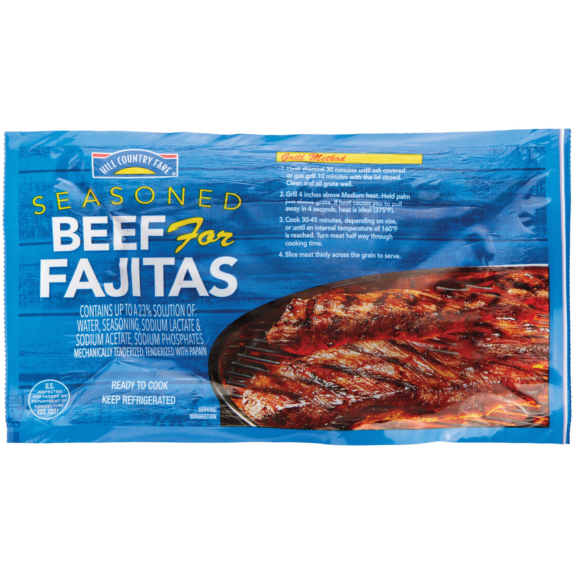 Hill Country Fare Seasoned Beef For Fajitas Shop Beef At H E B