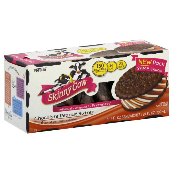 Skinny Cow Low Fat Chocolate Peanut Butter Ice Cream Sandwiches Shop