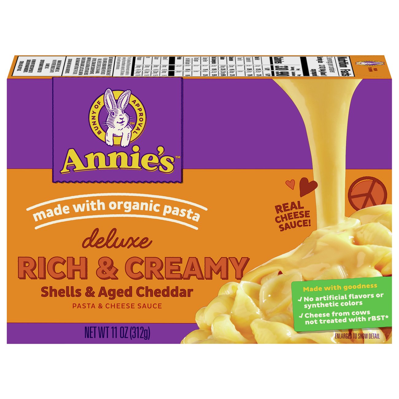 Annie S Deluxe Rich Creamy Shells And Real Aged Cheddar Sauce Shop