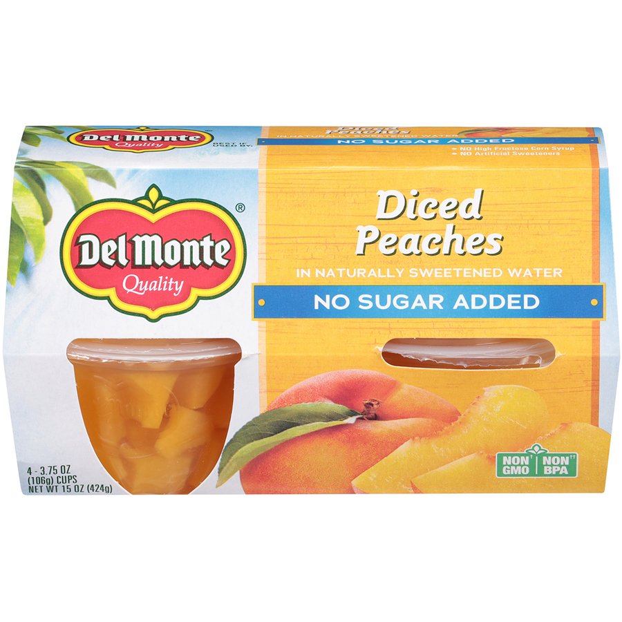 Del Monte No Sugar Added Diced Peaches Shop Peaches Plums