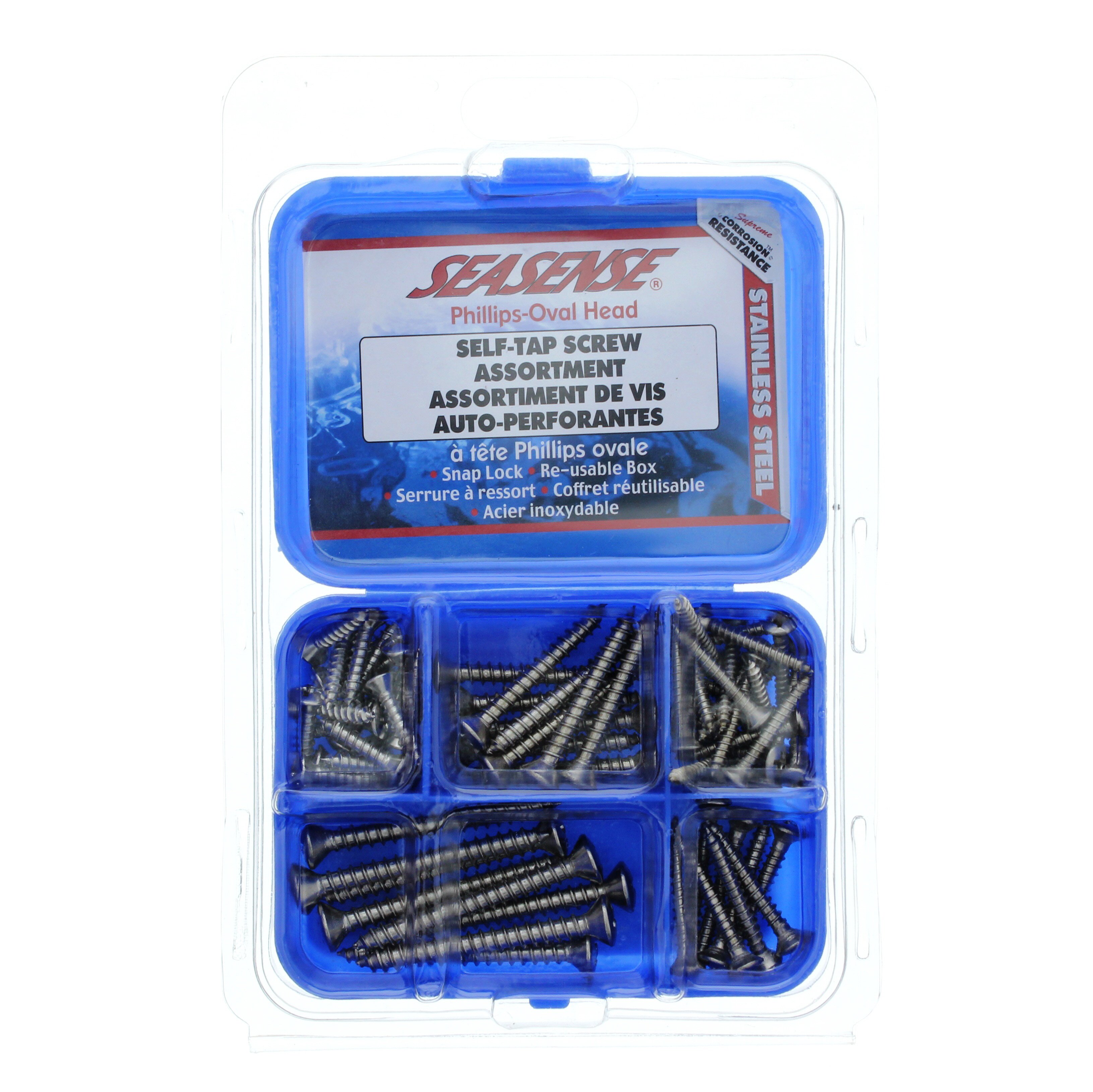 Seasense Stainless Steel Philips Oval Head Self Tap Screw Assortment