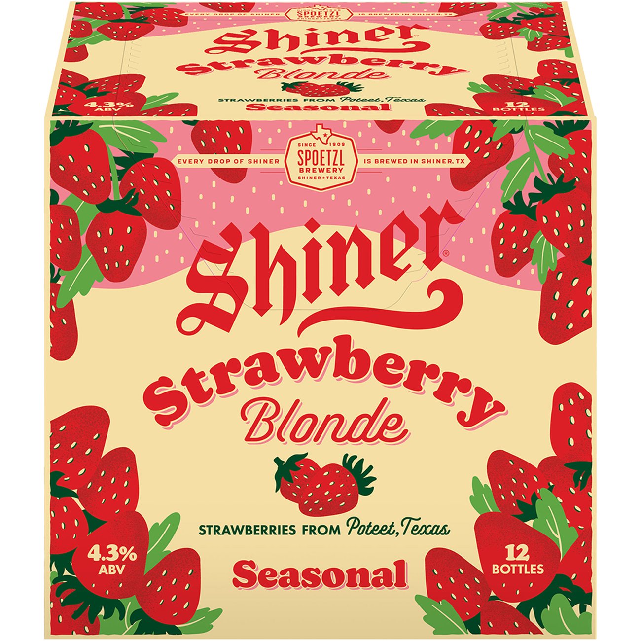 Shiner Strawberry Blonde Seasonal Beer Oz Bottles Shop Beer At H E B