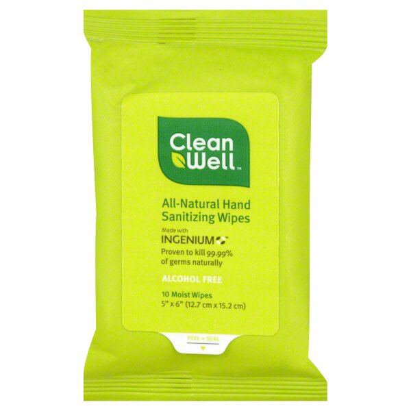 Clean Well All Natural Hand Sanitizing Wipes Shop Hand Sanitizer At H E B