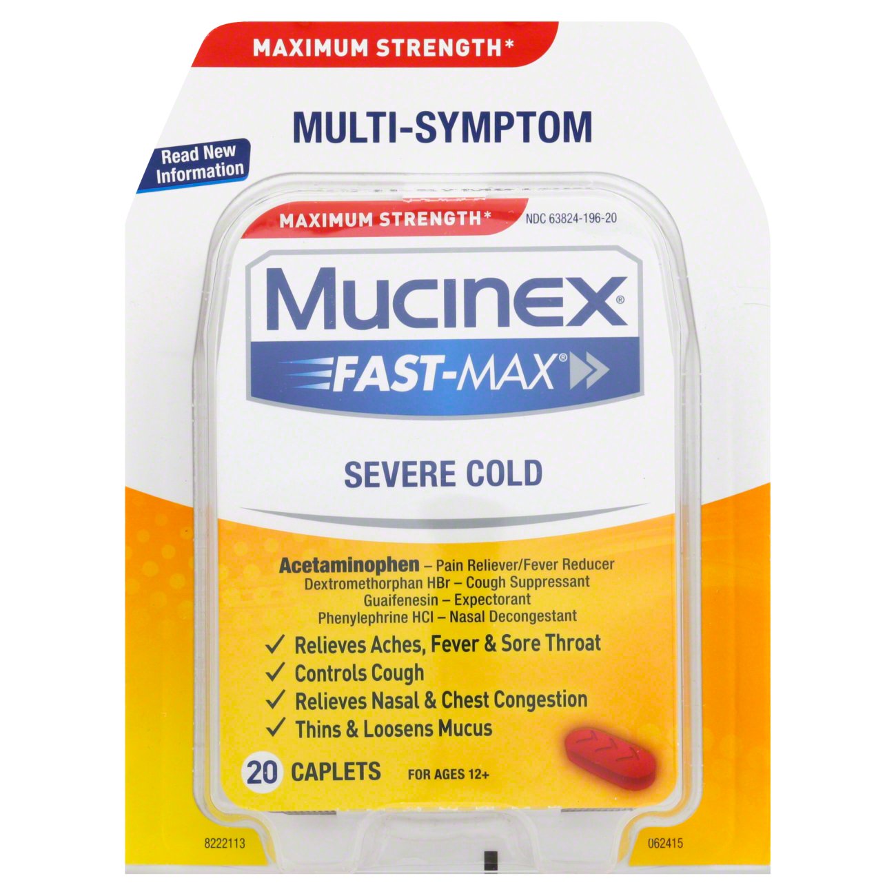 Mucinex Fast Max Severe Congestion And Cold Multi Symptom Maximum