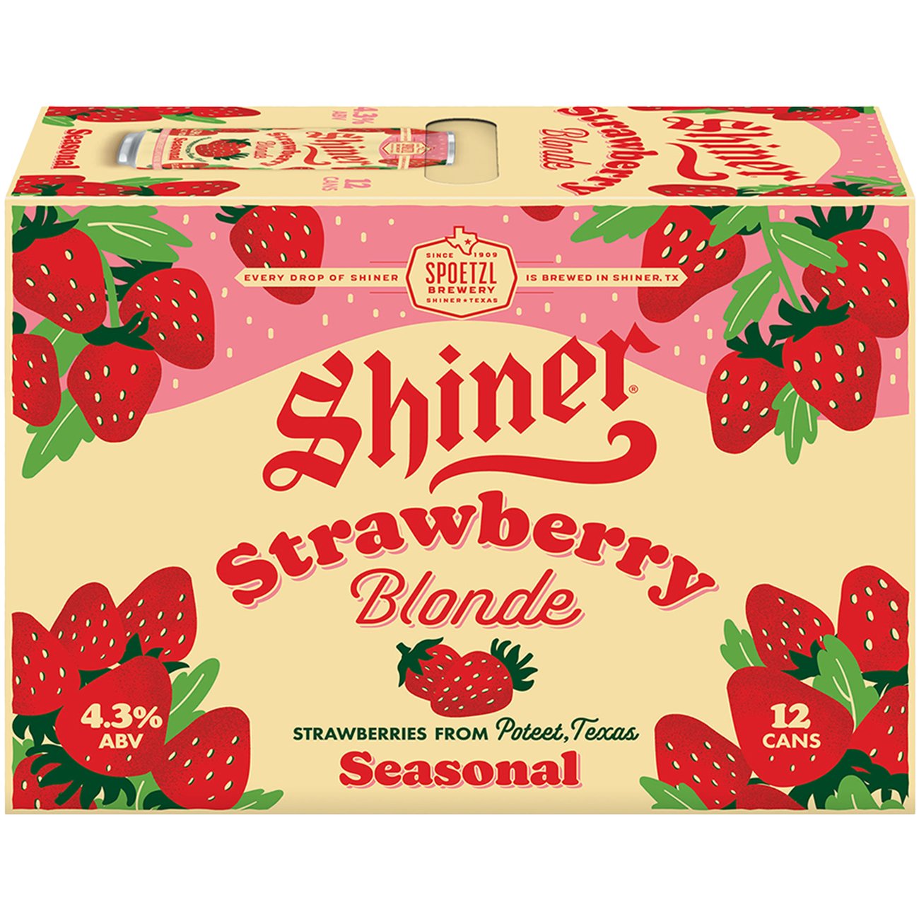 Shiner Strawberry Blonde Seasonal Beer 12 Oz Cans Shop Beer At H E B