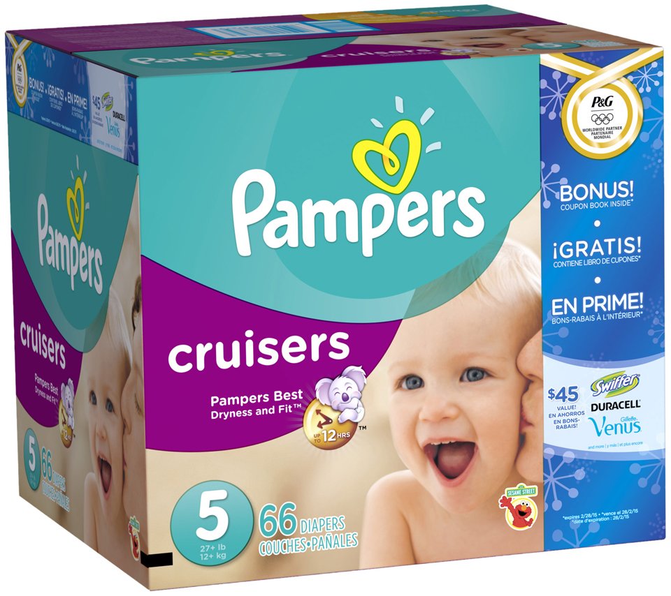 Pampers Cruisers Sesame Street Super Pack Diapers Size 5 27 LBS