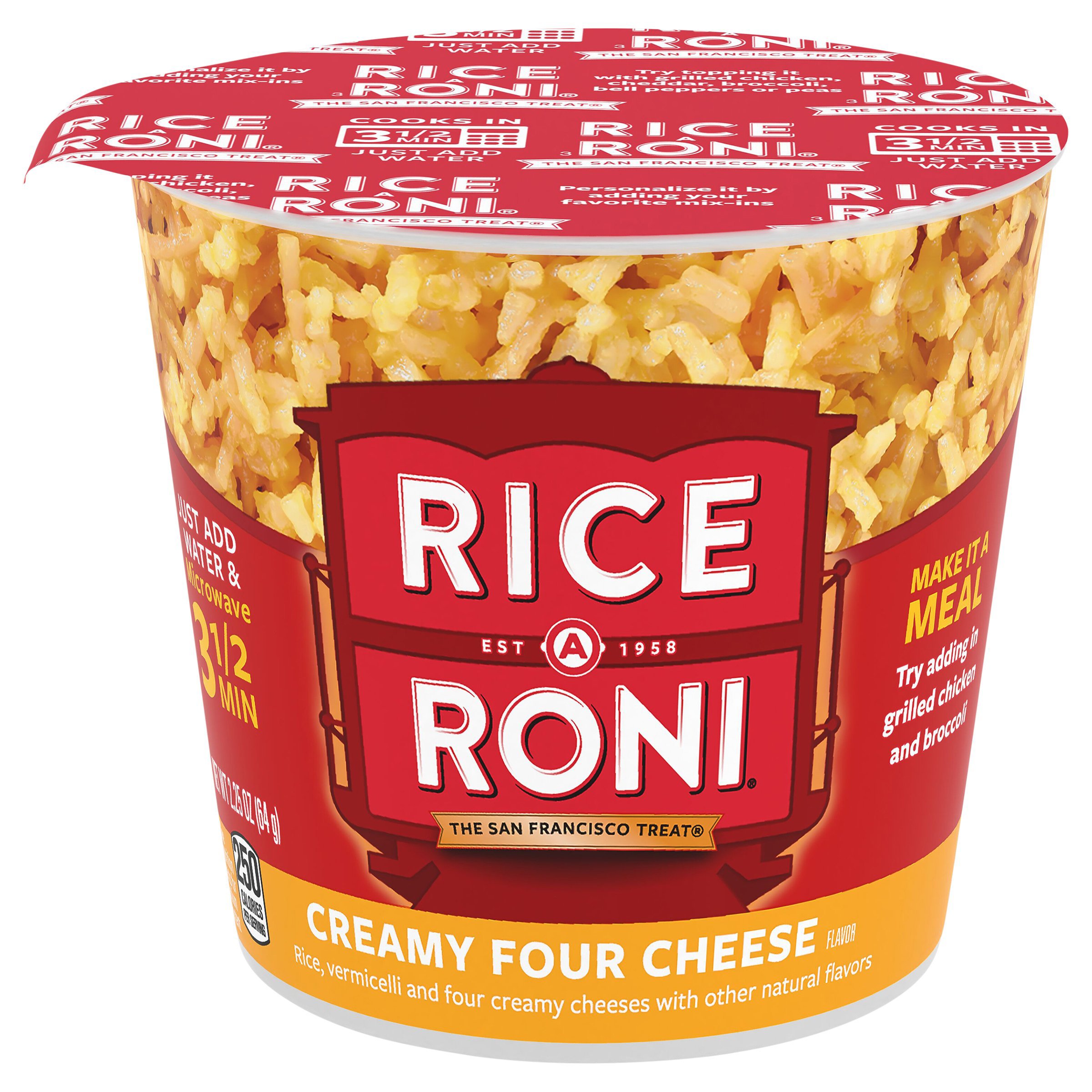 Rice A Roni Creamy Four Cheese Cup Shop Rice Grains At H E B