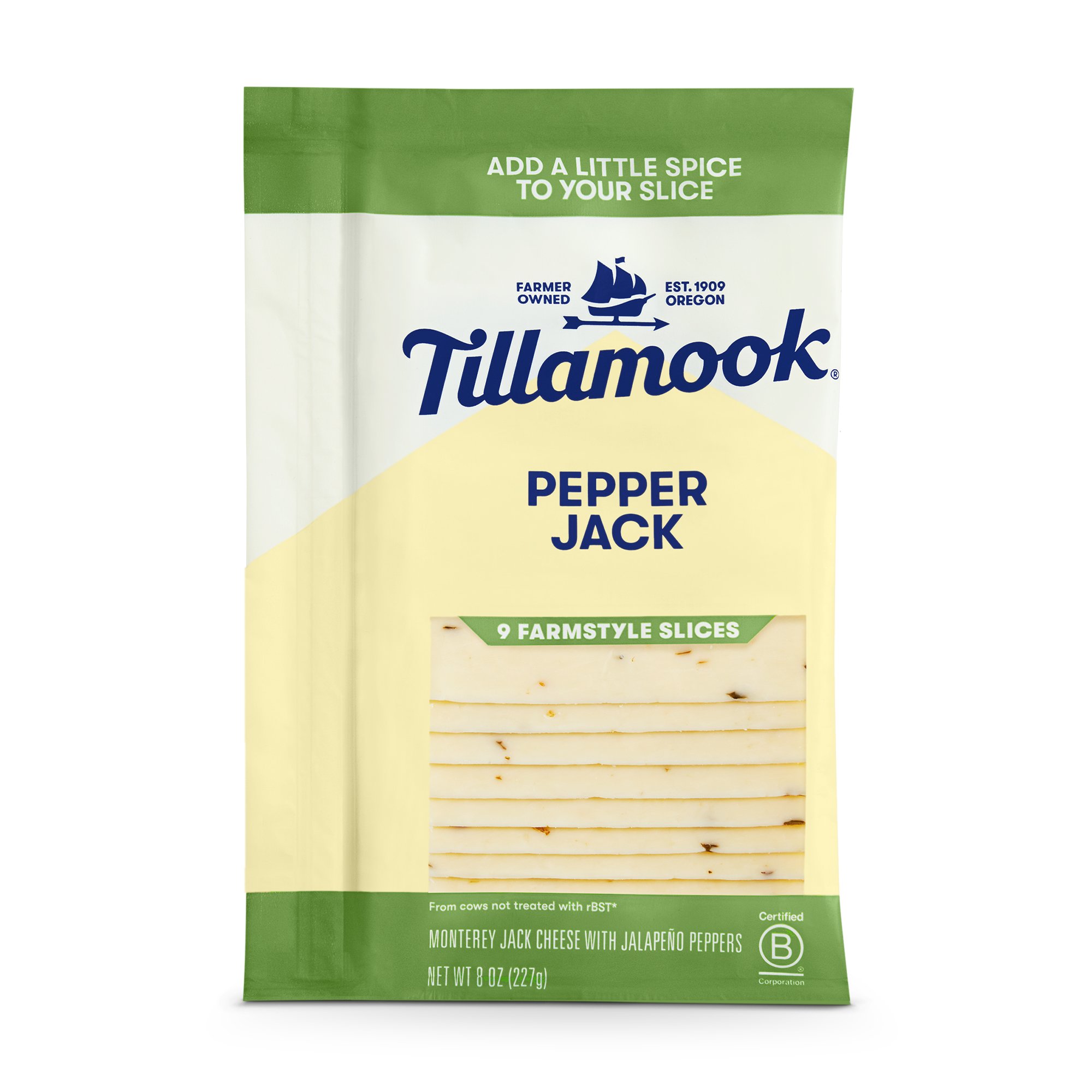 Tillamook Pepper Jack Sliced Cheese Thick Cut Shop Cheese At H E B