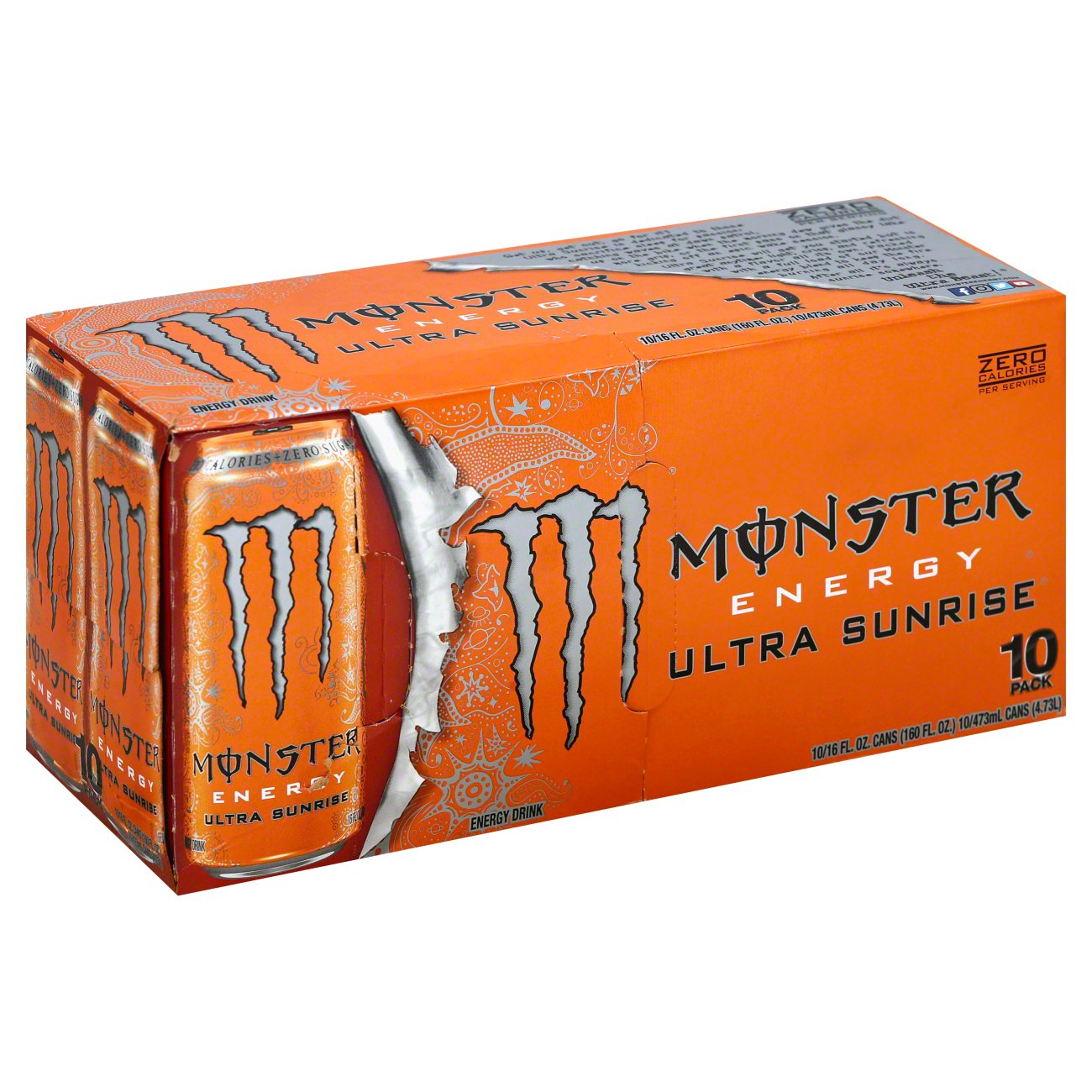 Monster Ultra Sunrise Energy Drink 16 Oz Cans Shop Sports Energy