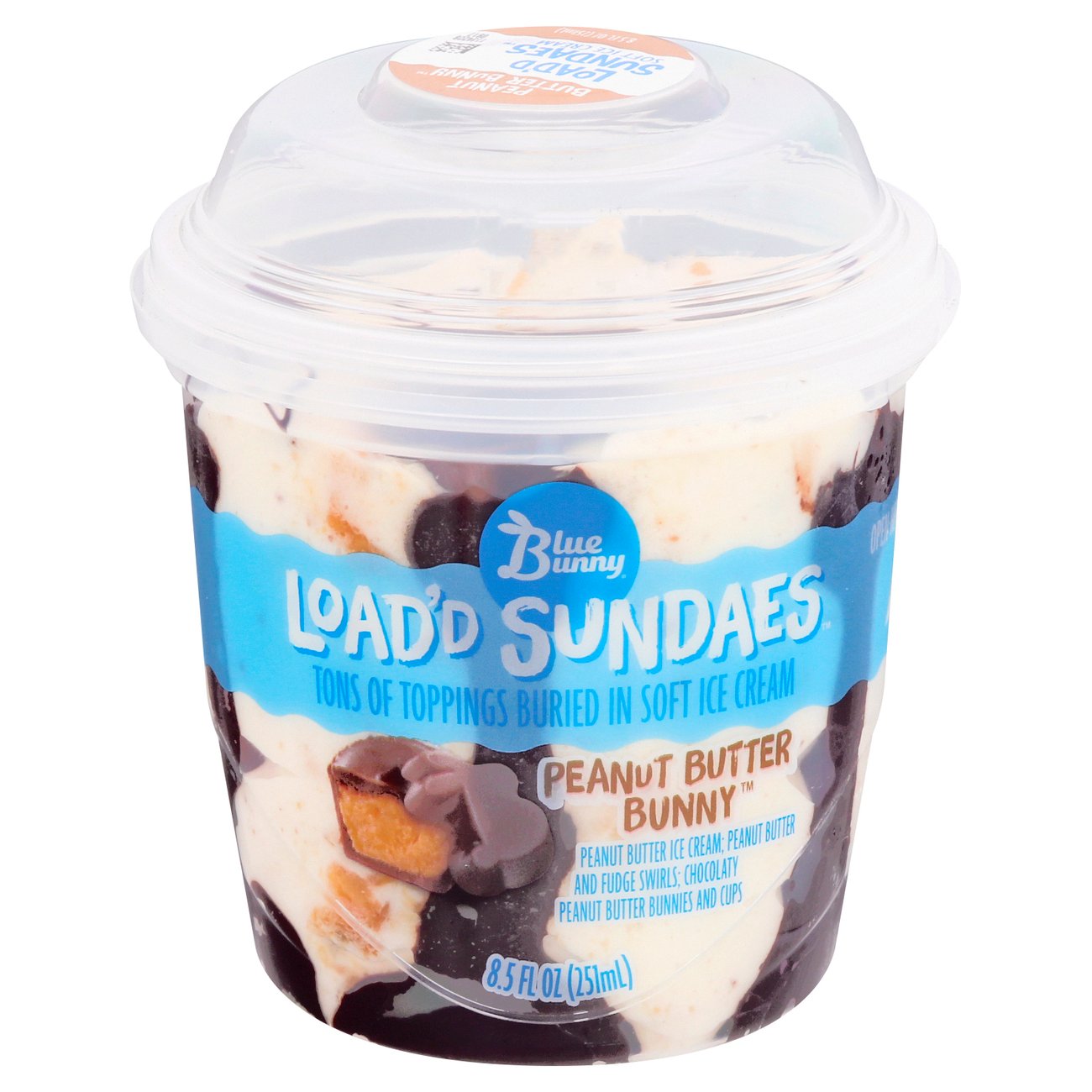 Blue Bunny Peanut Butter Bunny Load D Sundaes Shop Ice Cream At H E B