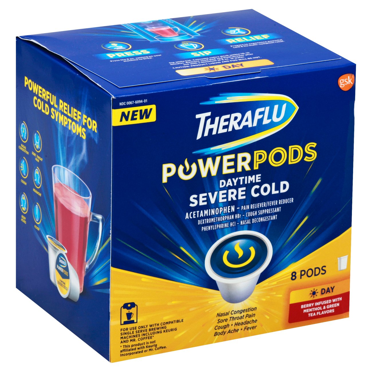 Theraflu Power Pods Daytime Severe Cold Shop Cough Cold Flu At H E B