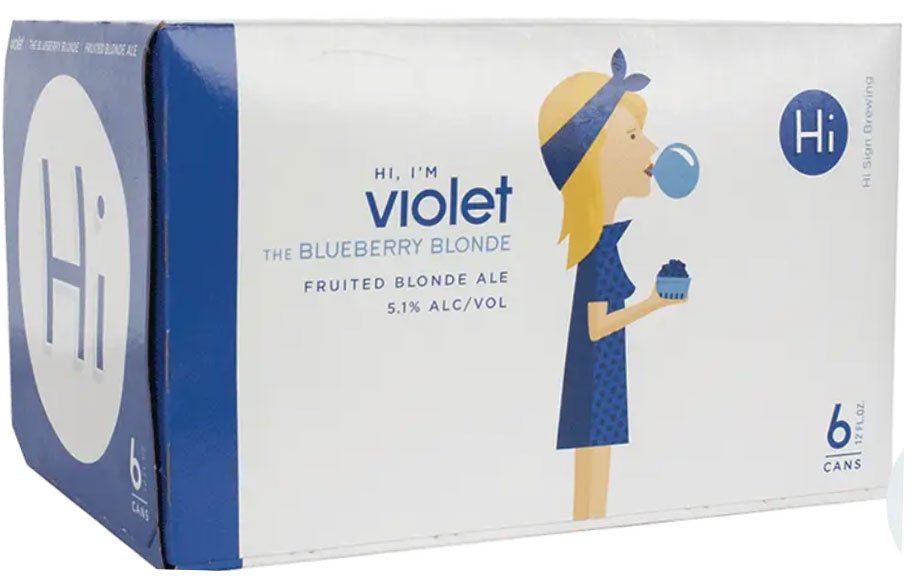 Hi Sign Violet Blueberry Blonde Beer 12 Oz Cans Shop Beer At H E B