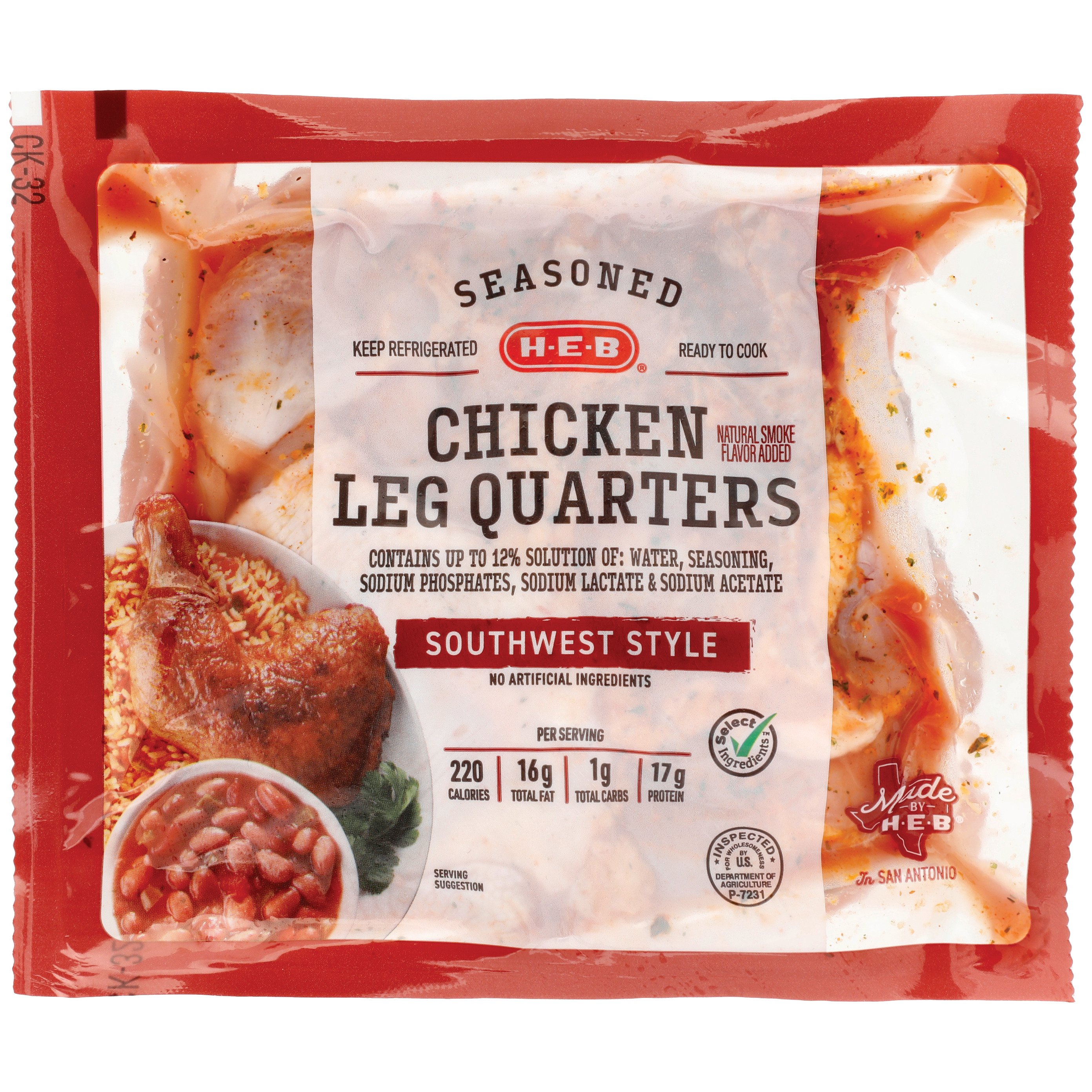 H E B Seasoned Chicken Leg Quarters Southwest Style Shop Chicken At