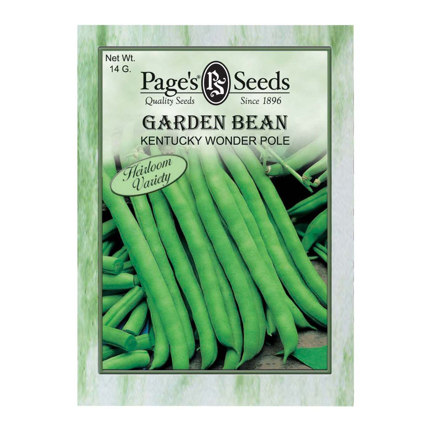 Page S Seeds Kentucky Wonder Pole Garden Bean Seed Packet Shop Seeds