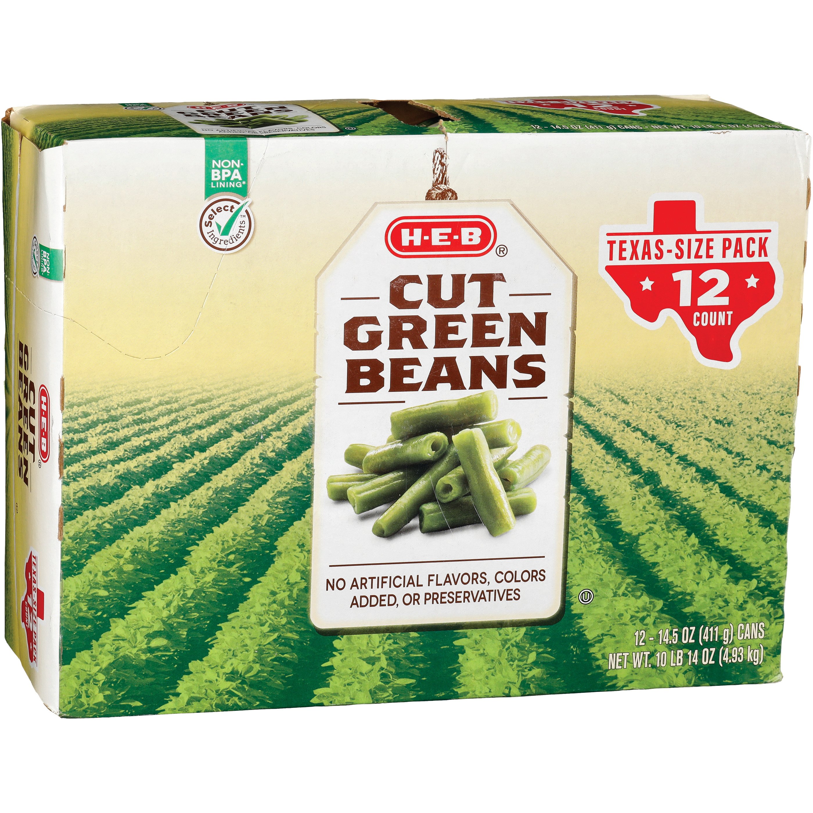 H E B Cut Green Beans Texas Size Pack Shop Green Beans Peas At H E B