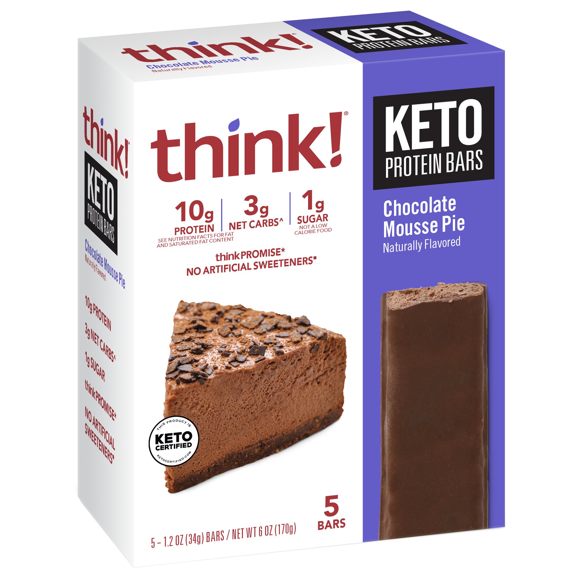 Think 10g Protein Keto Bars Chocolate Mousse Pie Shop Granola