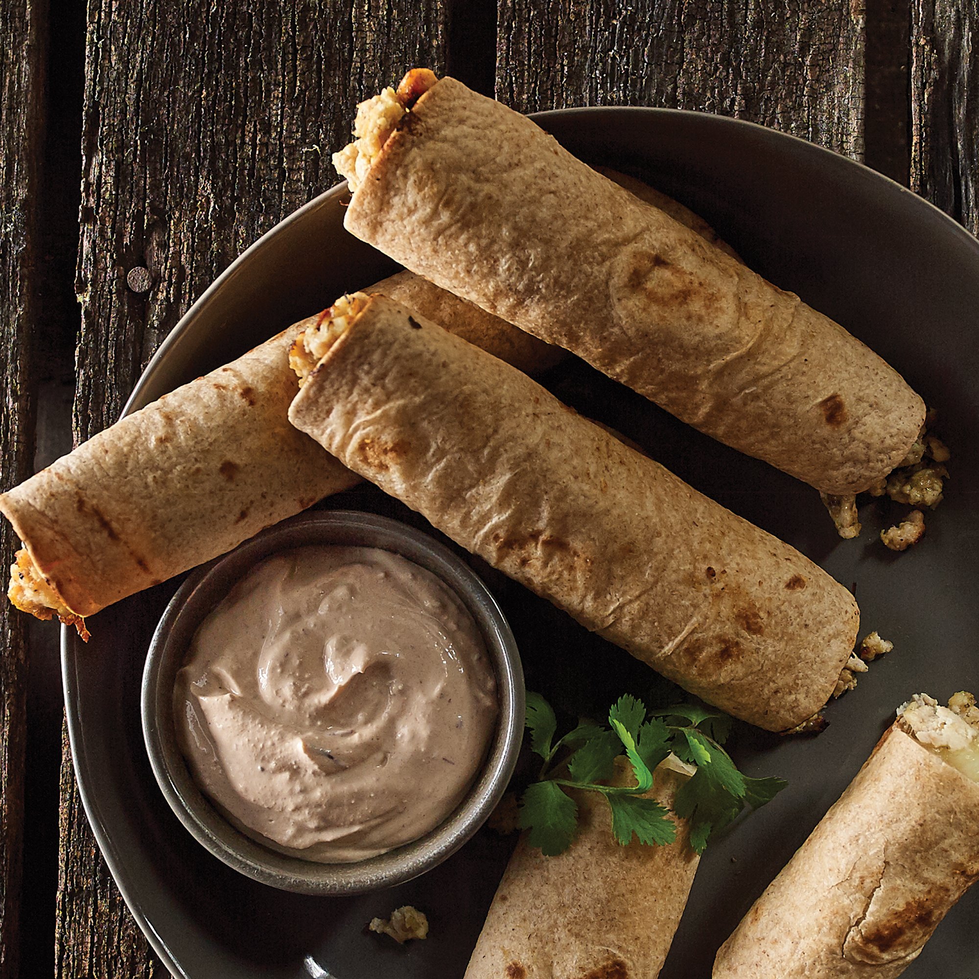 Baked Chicken Taquitos with Chipotle Labneh Recipe from HEB