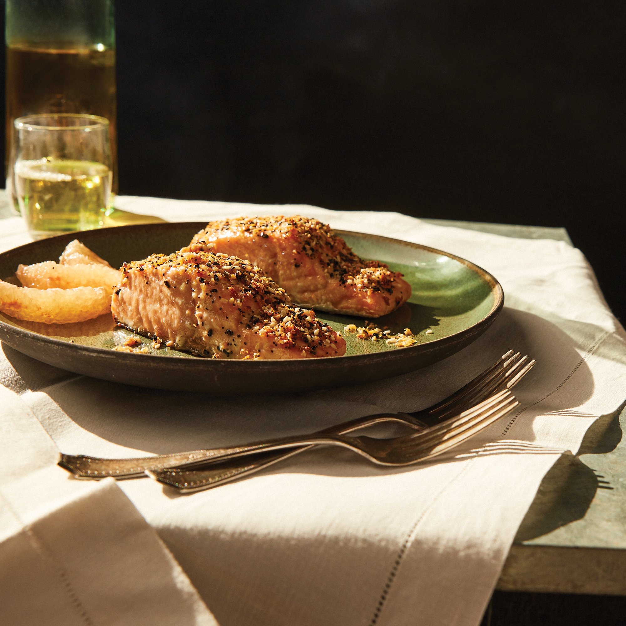 Baked Salmon with Bagel Spice and Grapefruit Recipe from HEB