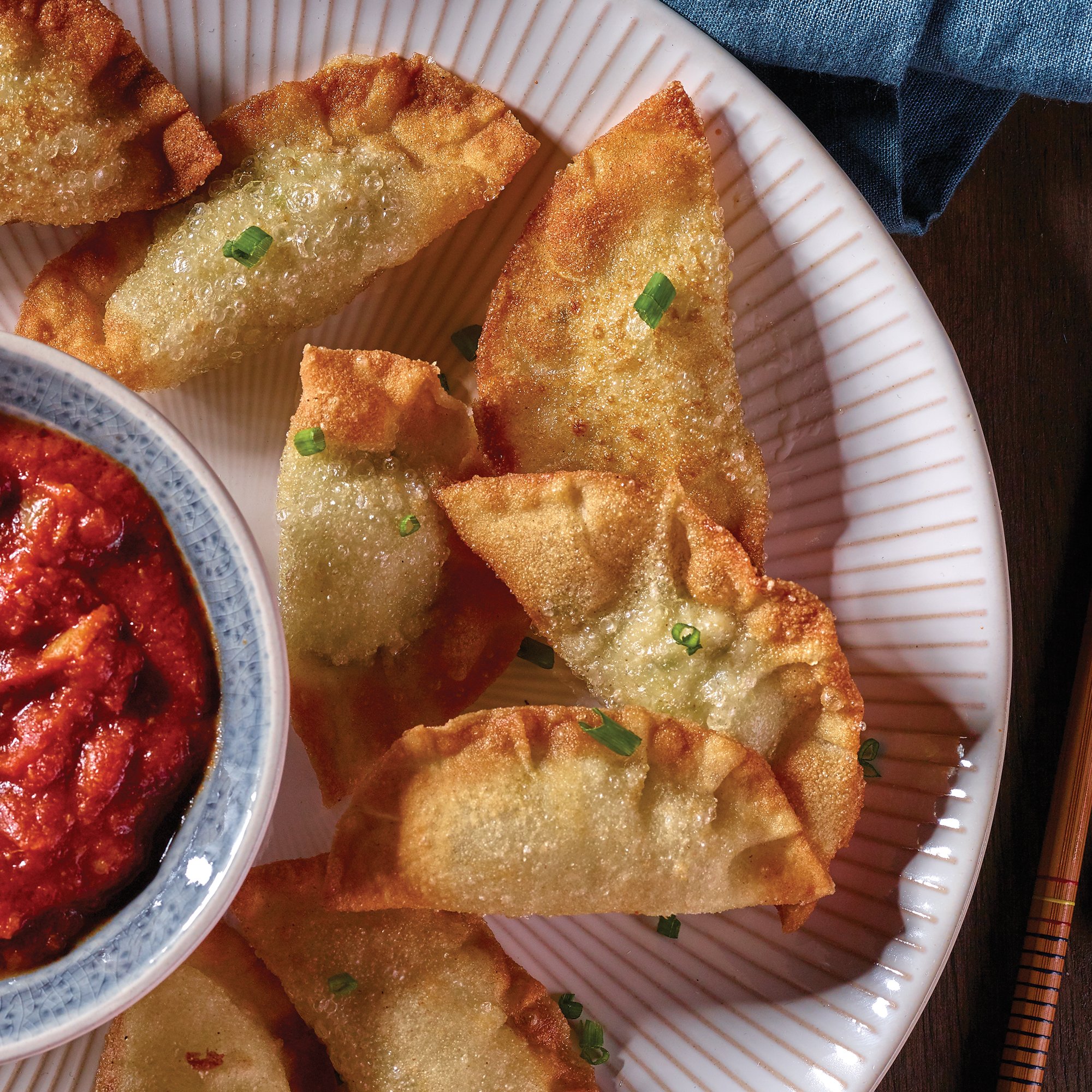 Basil Pesto Chicken Potstickers Recipe from HEB
