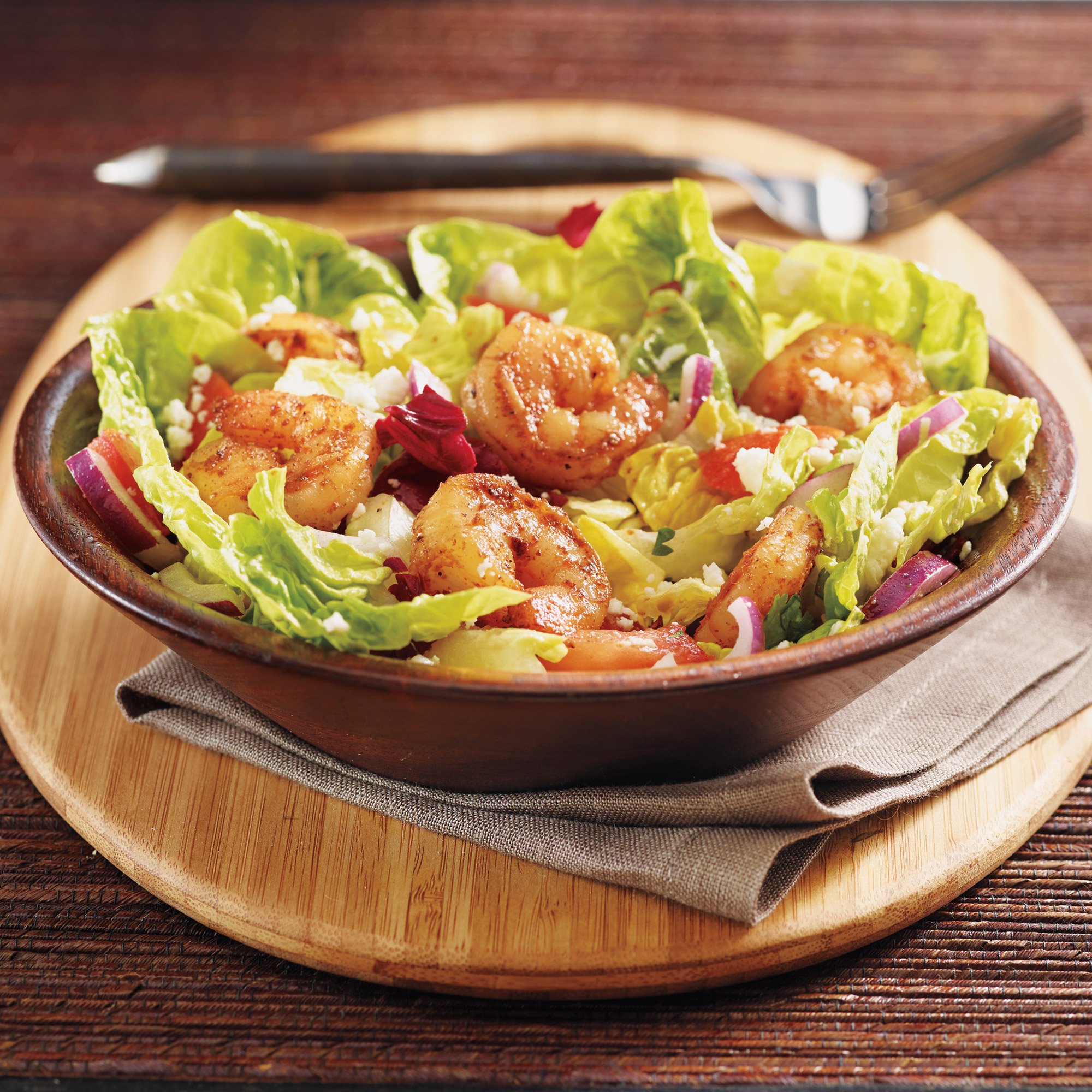 Blackened Shrimp and Queso Fresco Salad Recipe from HEB