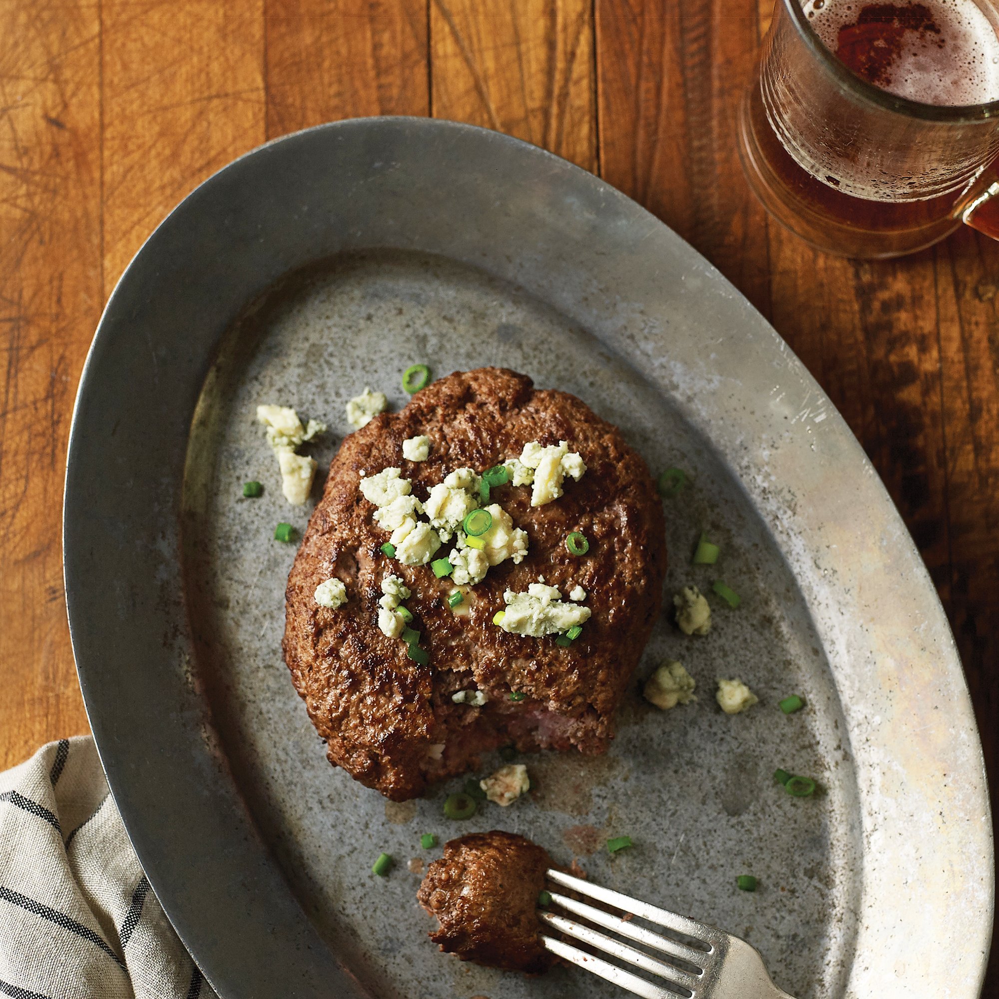 Blue Cheese Seasoned Ground Sirloin Steaks Recipe from HEB