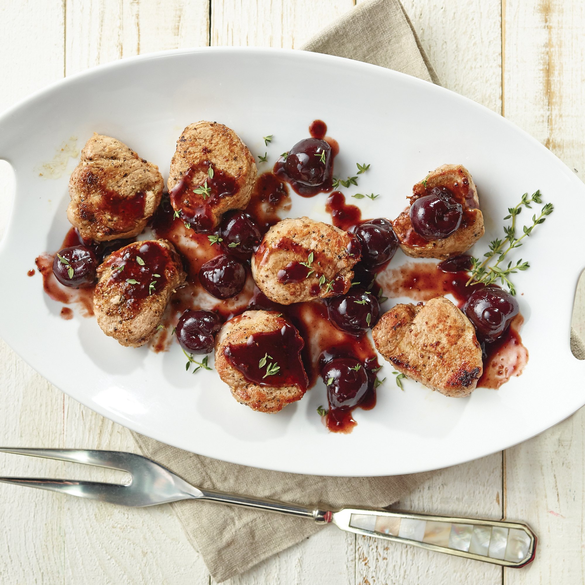 Boozy Cherry Pork Tenderloin Recipe from HEB