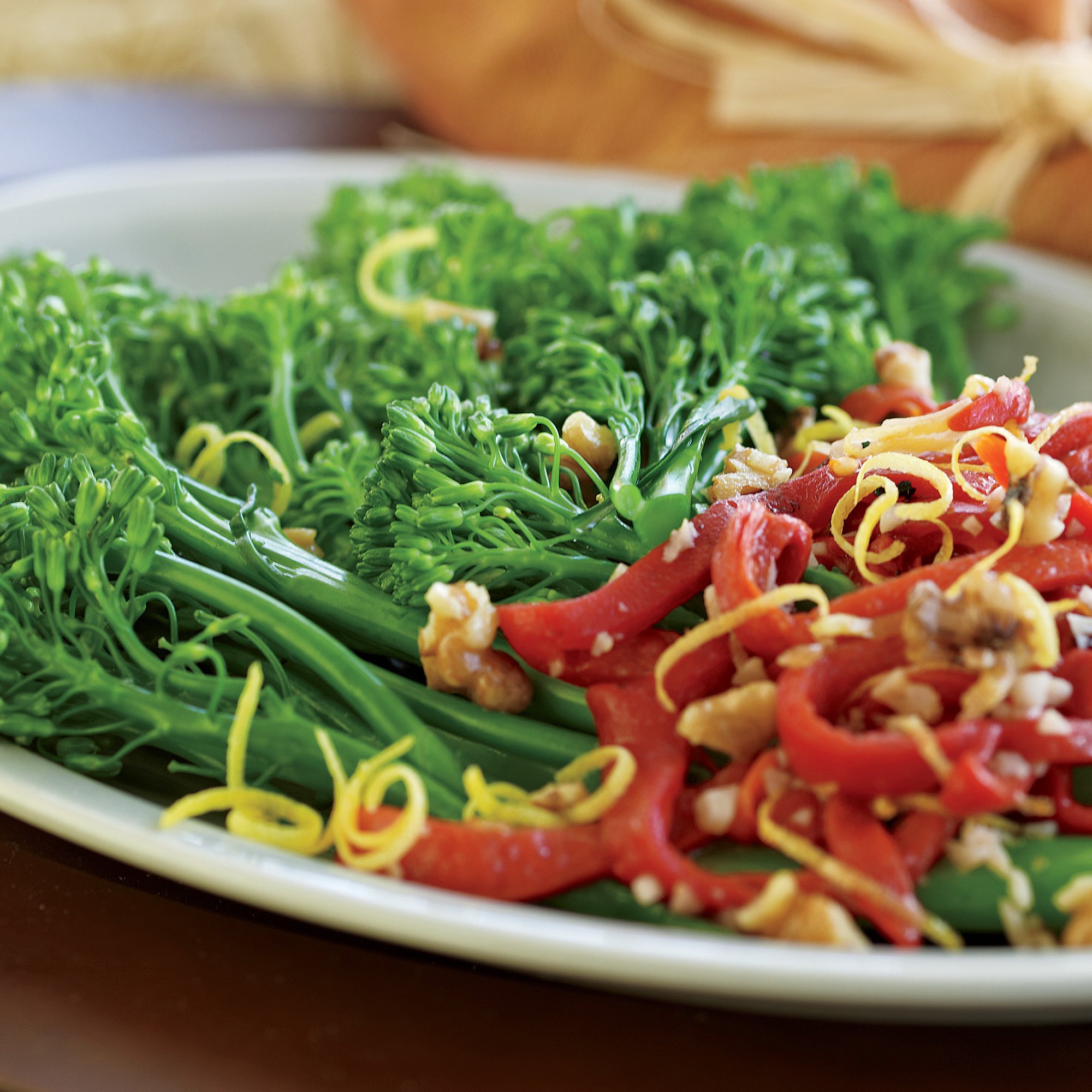 Broccolini with Walnuts & Piquillo Peppers Recipe from HEB