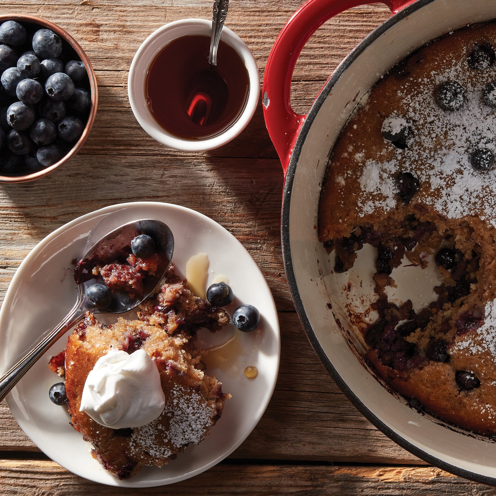 Campfire Blueberry Pancake Bake Recipe from HEB