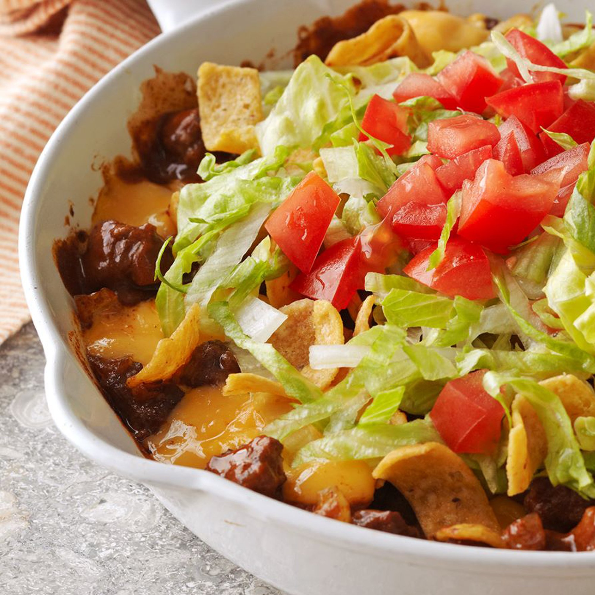 Cheesy BeefCorn Chip Skillet Recipe from HEB