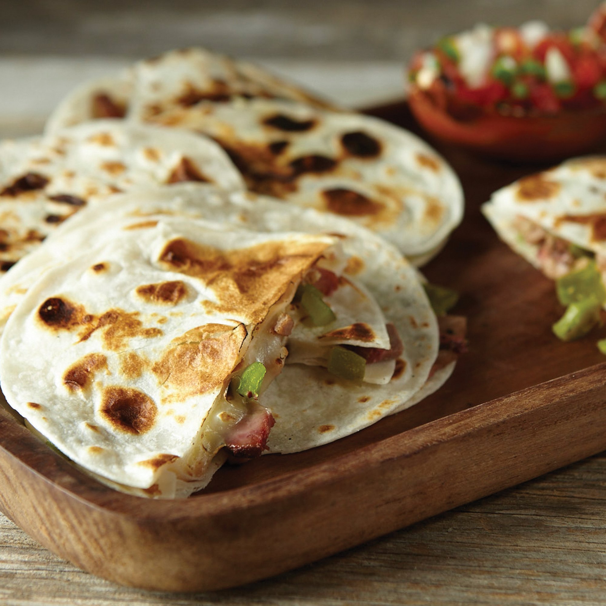 Chopped Brisket and Hatch Pepper Quesadillas Recipe from HEB