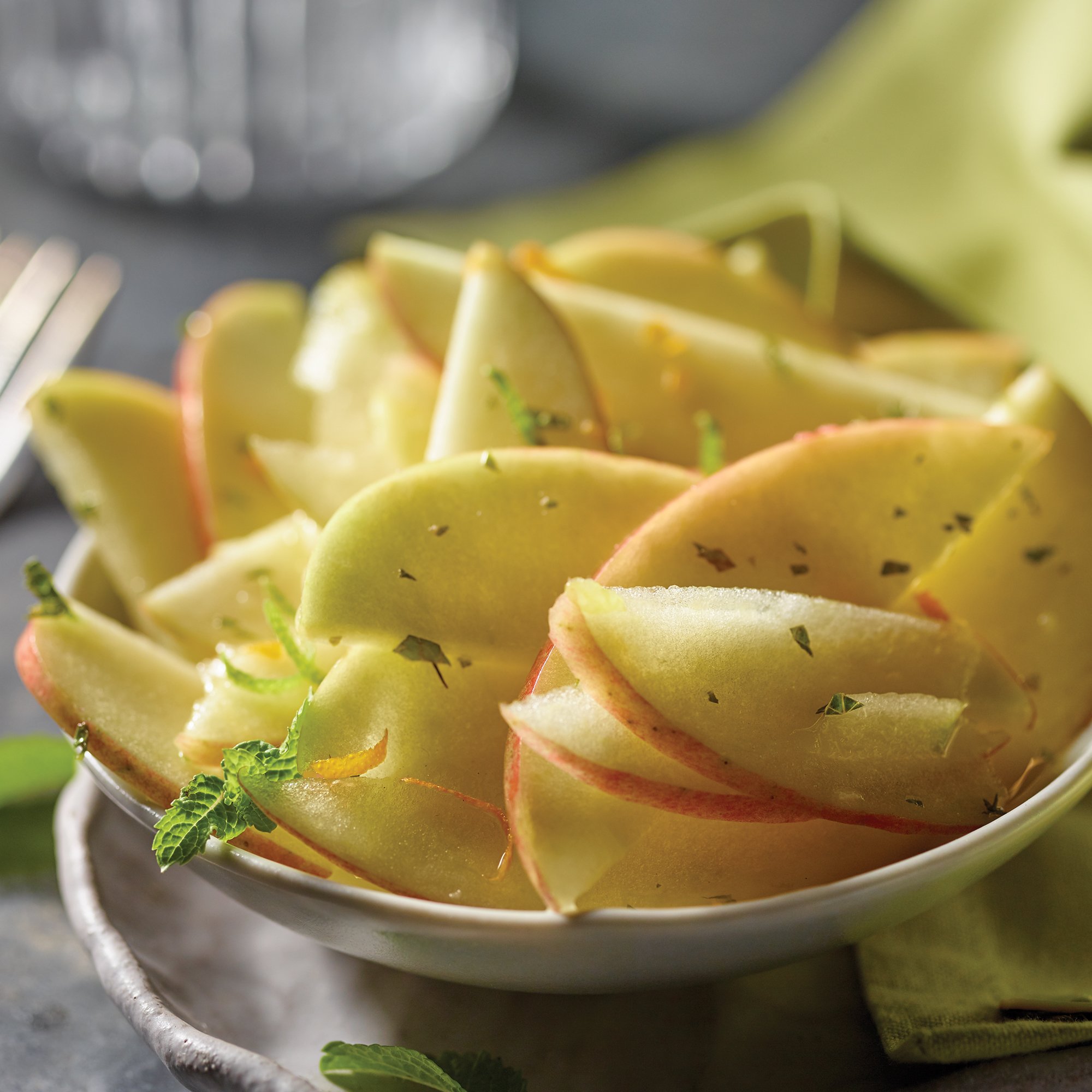 Citrus Marinated Fuji Apples with Mint Recipe from HEB