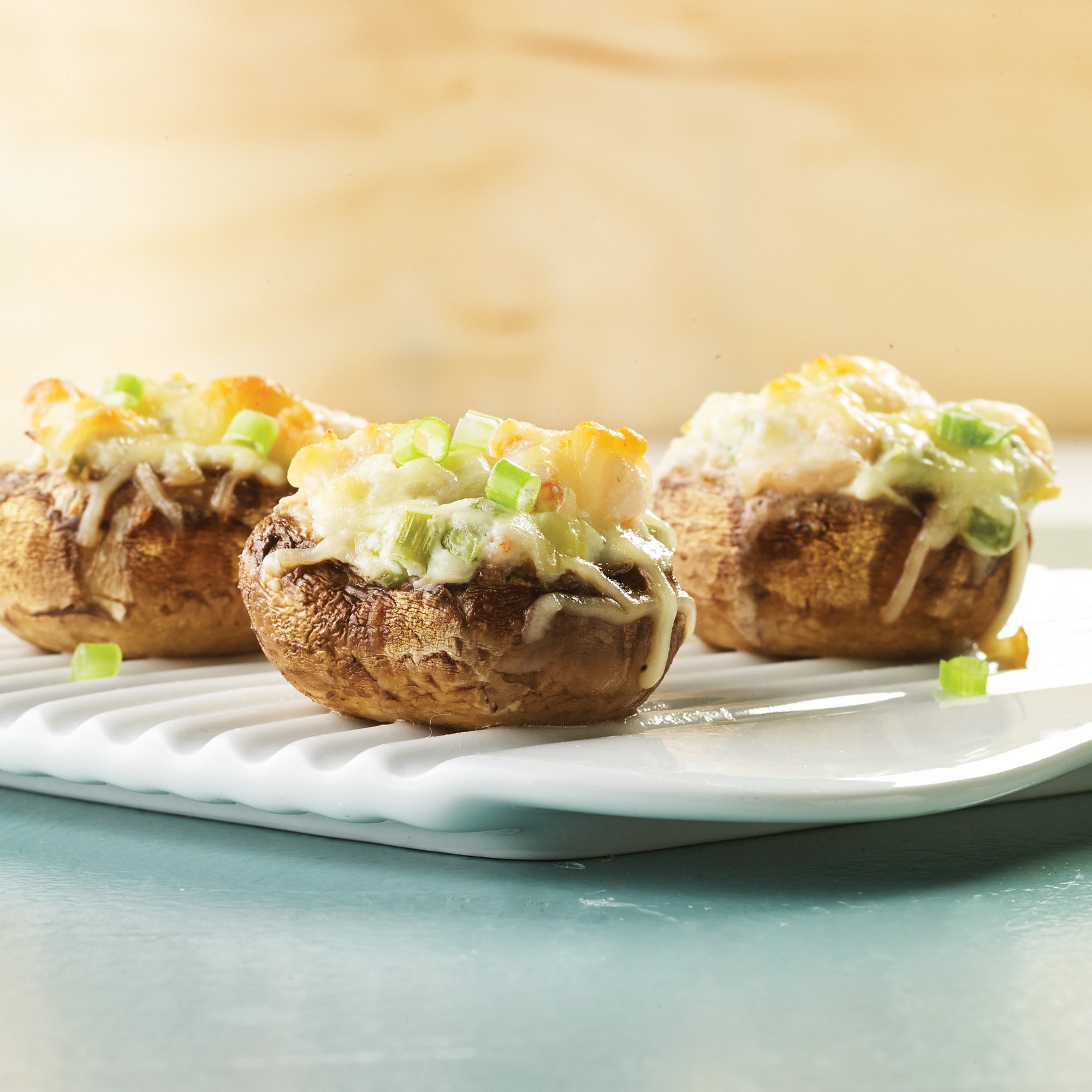Crab and Shrimp Stuffed Mushrooms Recipe from H-E-B