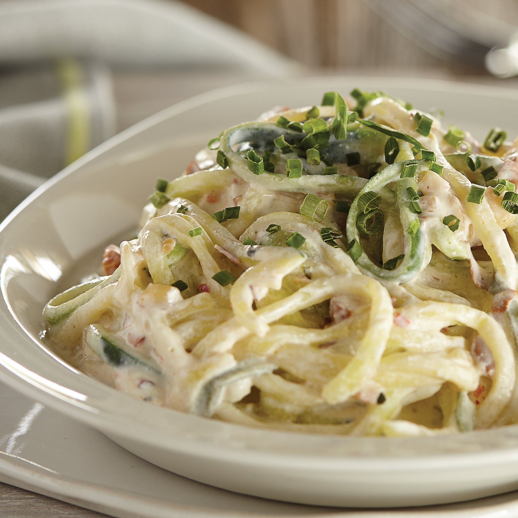 Creamy Labneh Zucchini Noodles Recipe from HEB