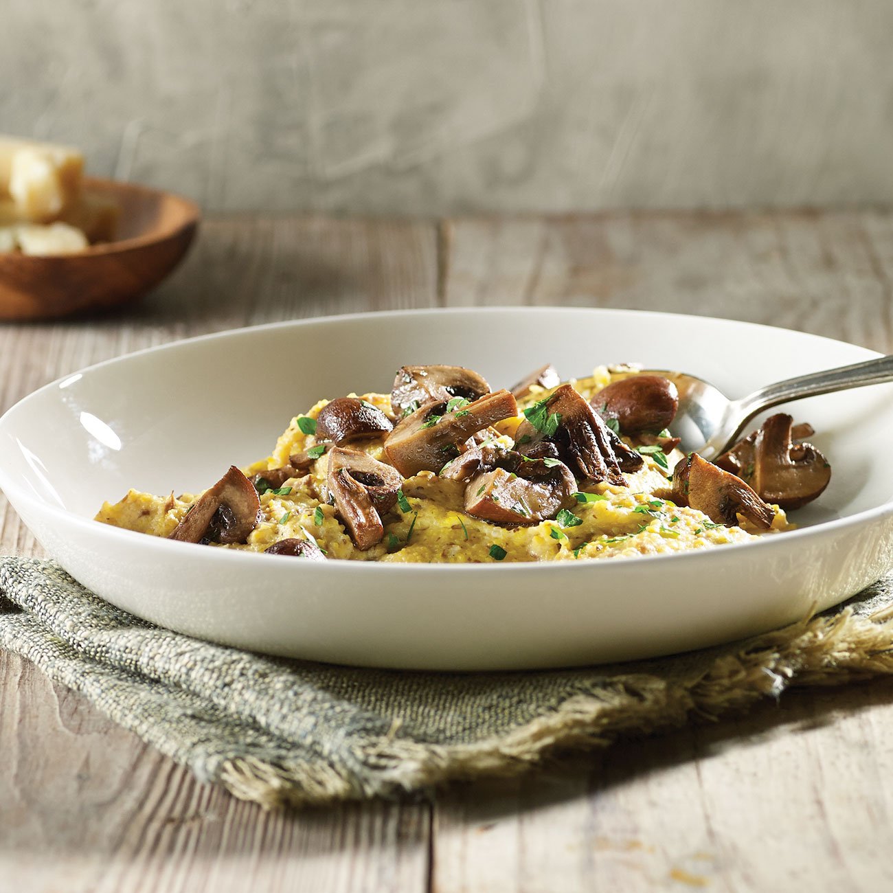 Creamy Mushroom & Truffle Polenta Recipe from HEB