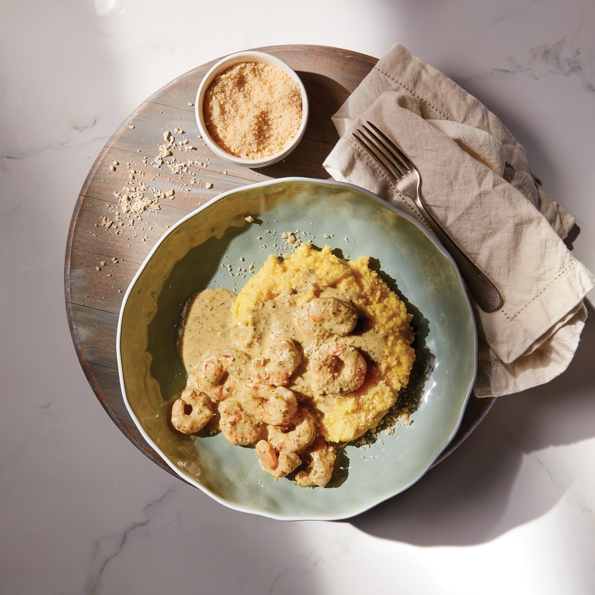 Diablo Verde Shrimp and Grits Recipe from HEB