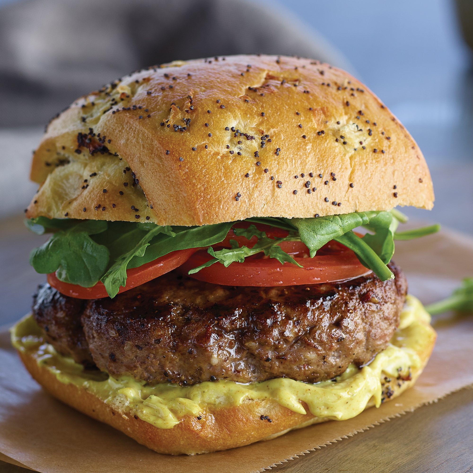 Drunken Spicy Lamb Burger Recipe from H-E-B