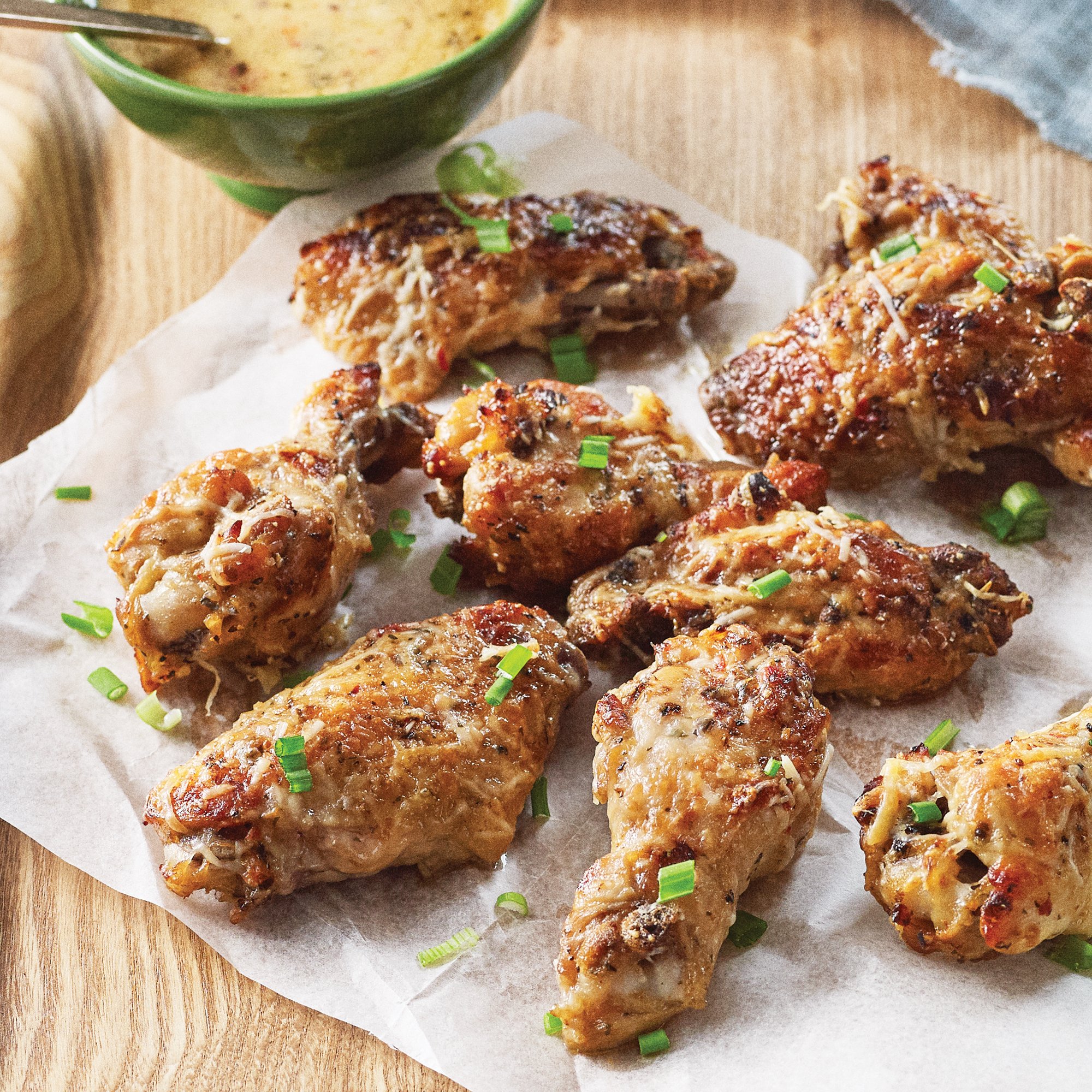 Garlic Parmesan Slow Cooker Wings Recipe from HEB