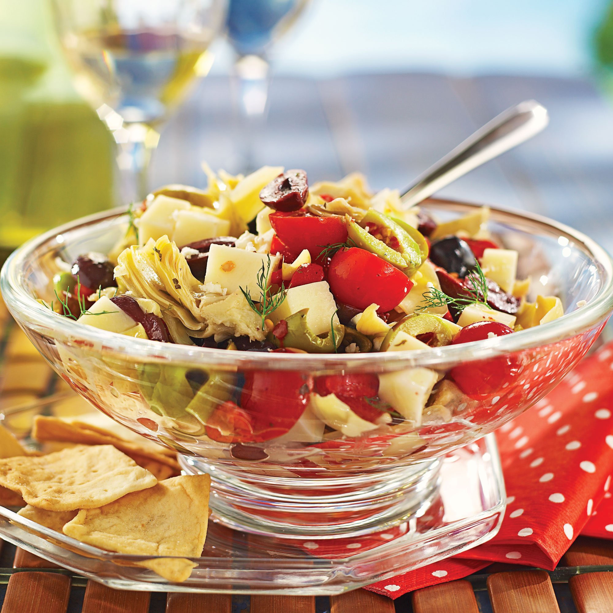 Greek Olive Dill Salad with Grilled Chicken Recipe from HEB