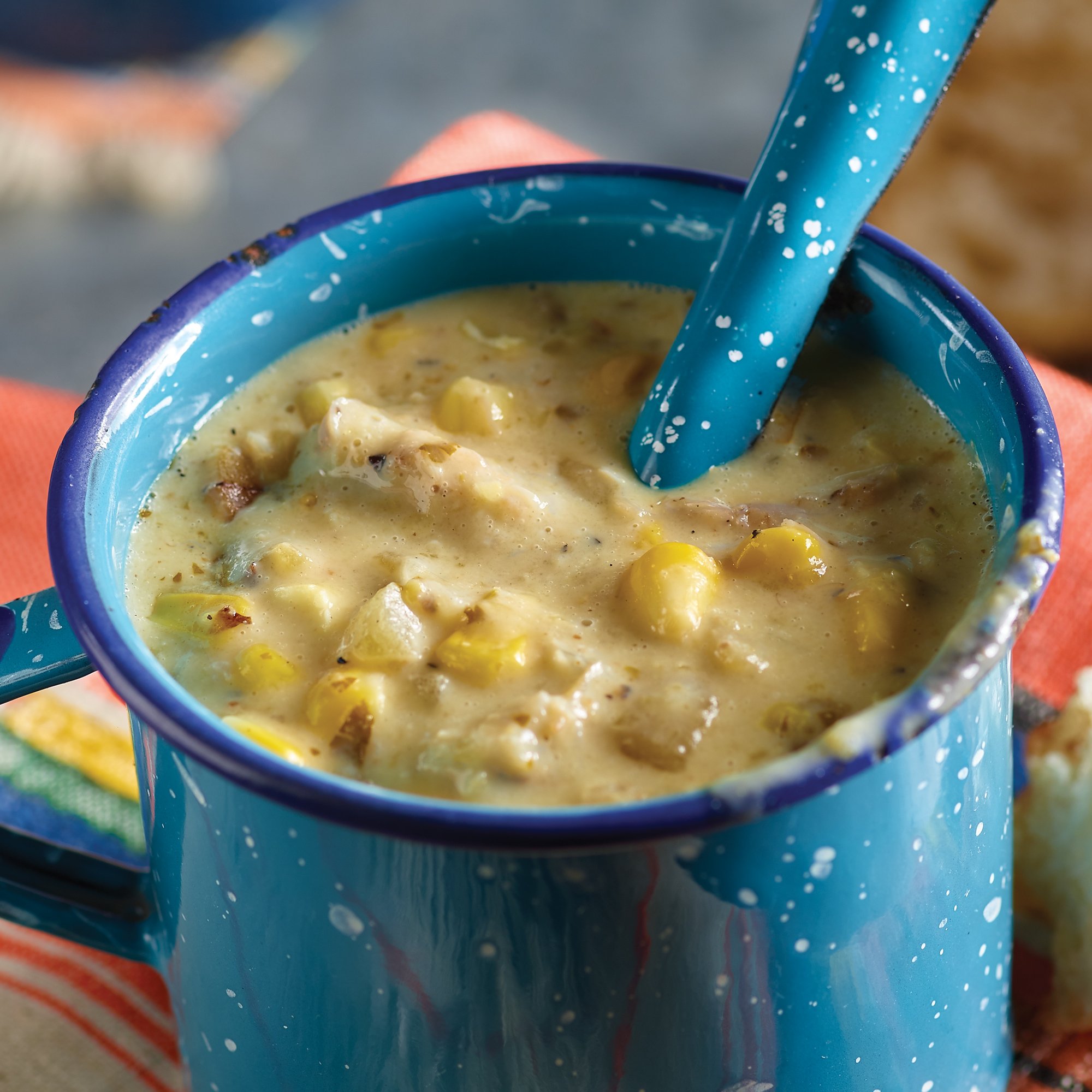 Green Chili Crab and Corn Chowder Recipe from HEB