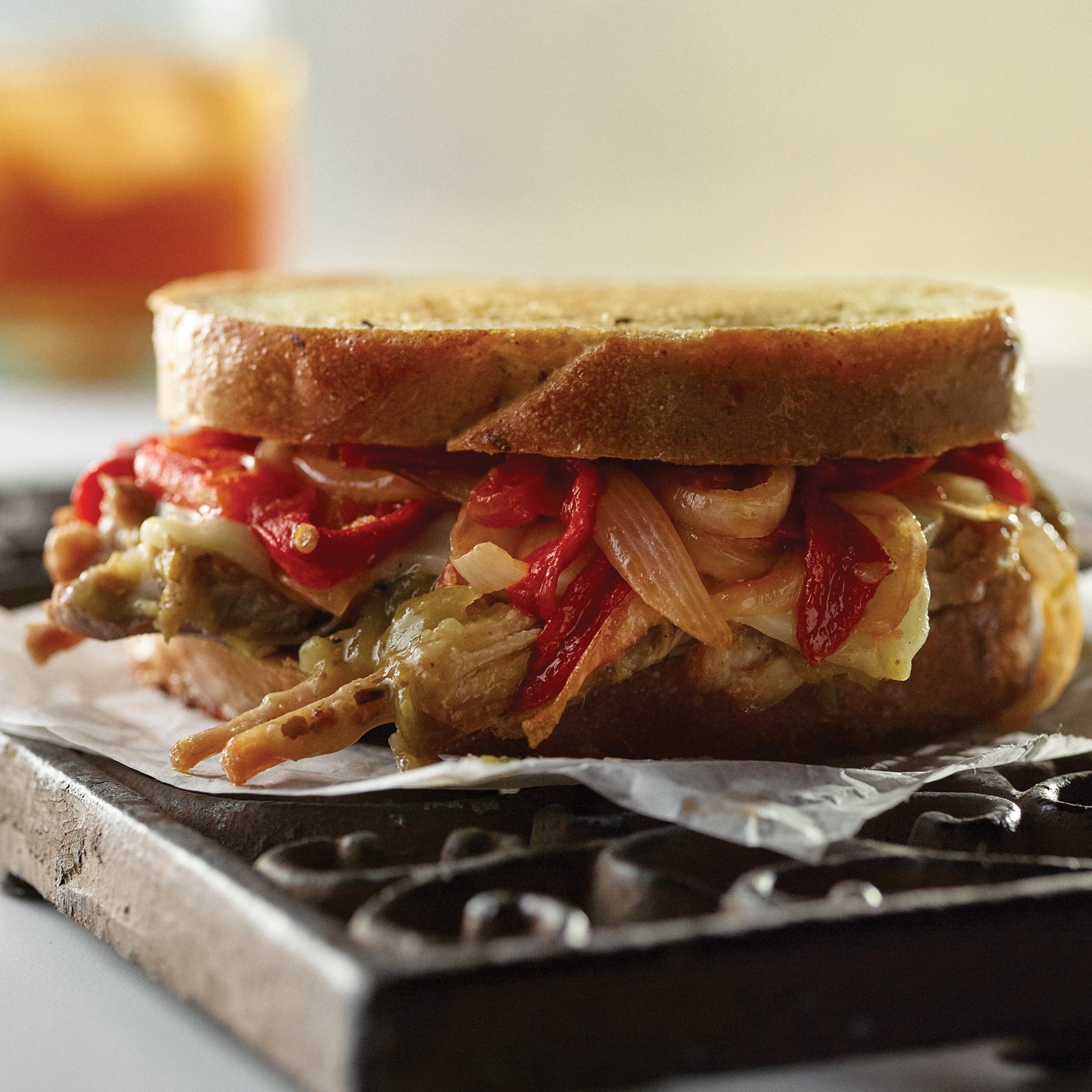 Green Chili Stew Pulled Pork Sandwich Recipe from HEB