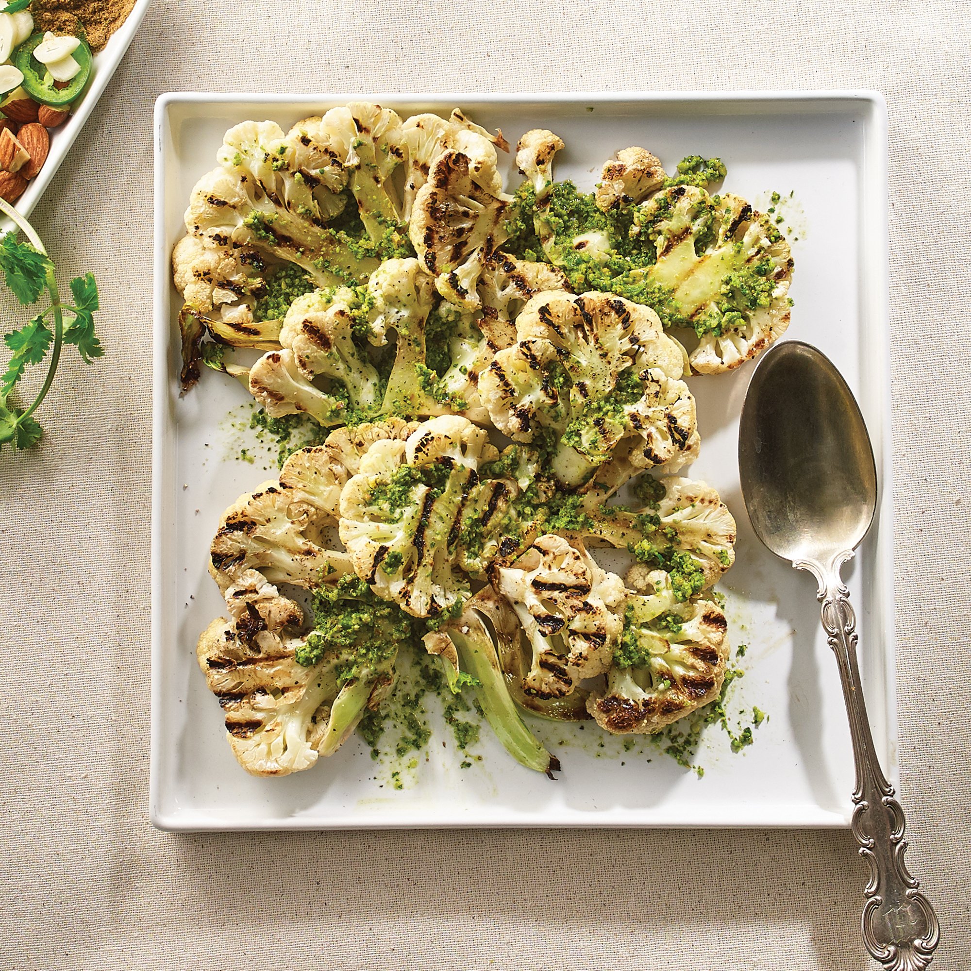 Grilled Cauliflower with Spicy Zhoug Recipe from HEB