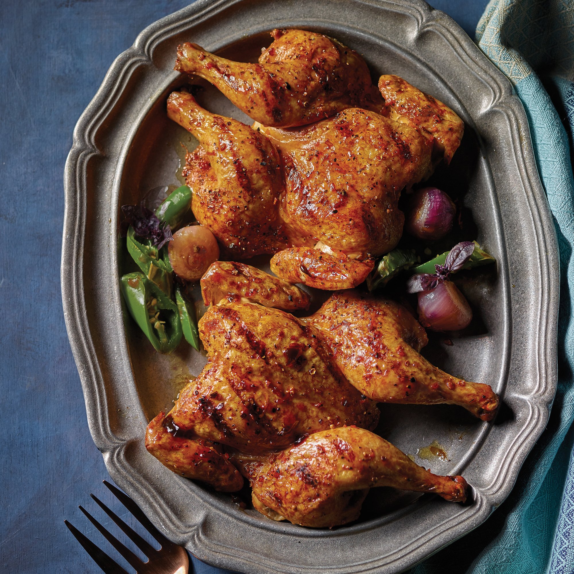 Grilled Cornish Hens with Orange Jalapeño Glaze Recipe from HEB