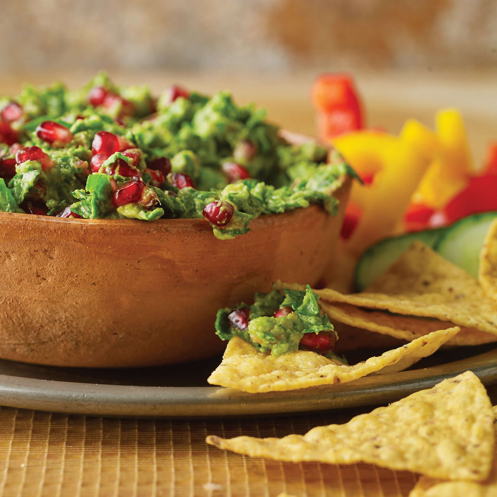 Guacamole with Walnuts and Pomegranate Recipe from HEB