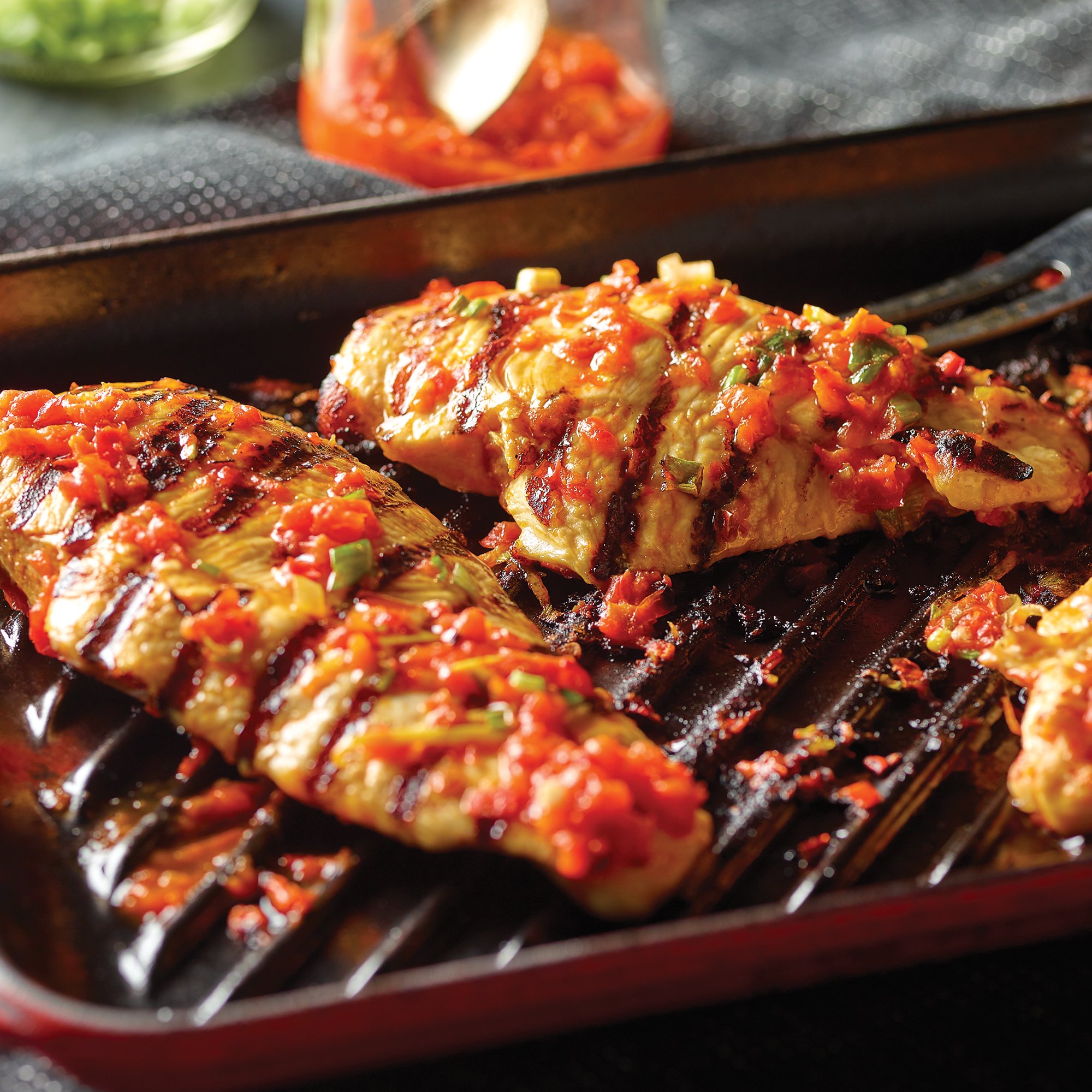 Harissa Rubbed Grilled Chicken Breasts Recipe from HEB