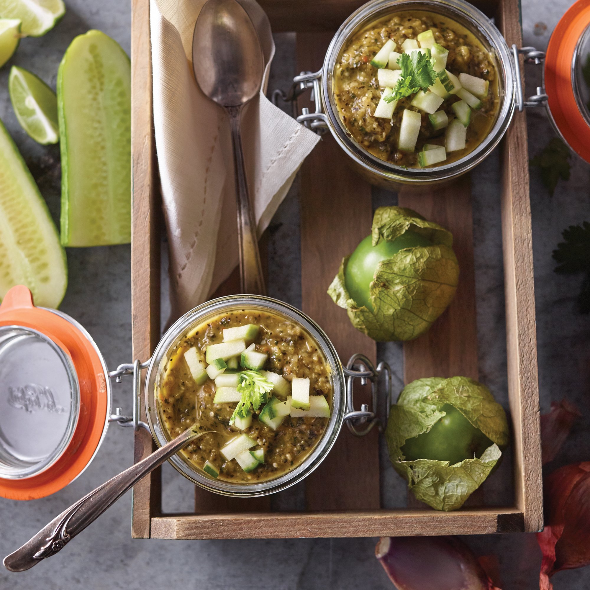 Hatch Pepper Green Gazpacho Recipe from HEB