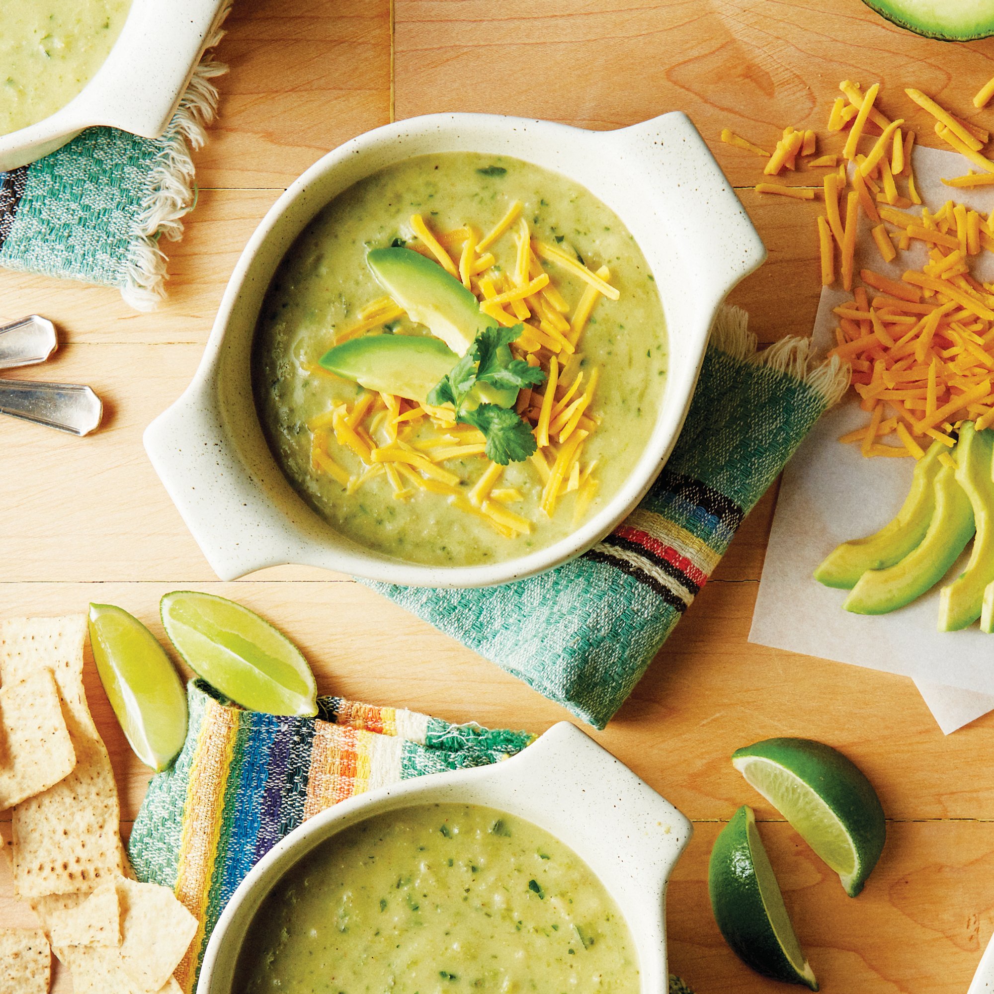 Hatch Poblano Tortilla Soup Recipe from HEB