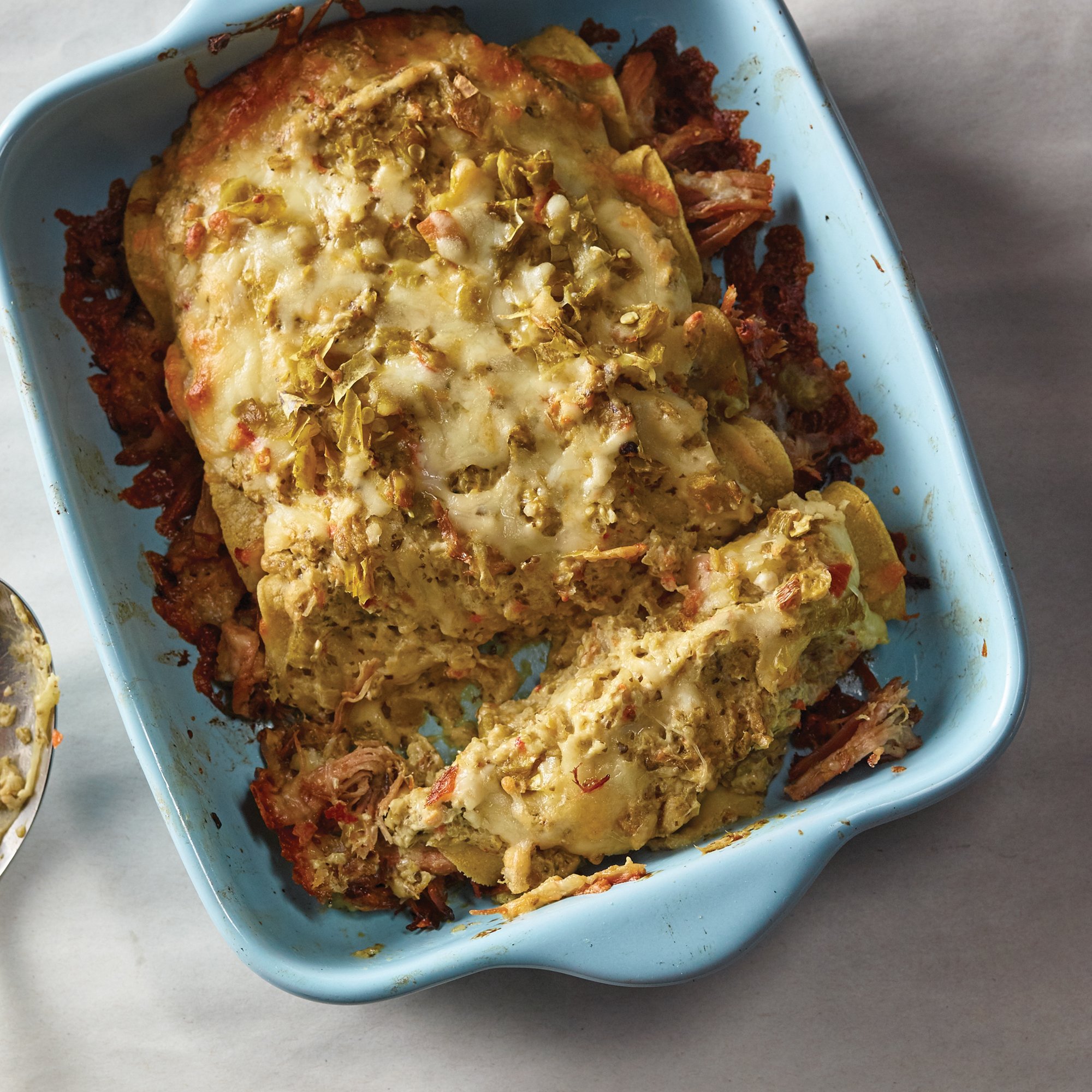 Hatch Pulled Pork Enchiladas Recipe from HEB