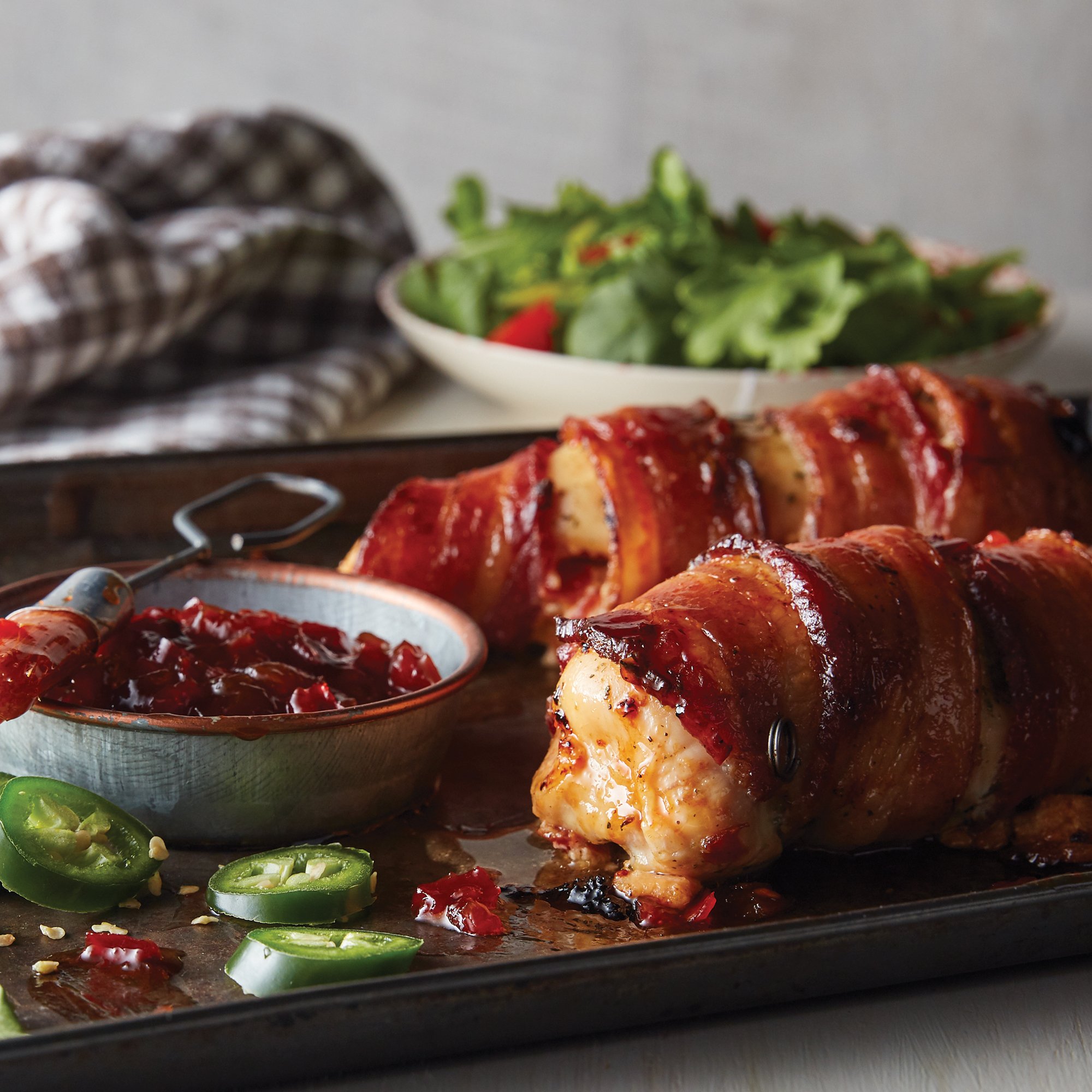 Hatch Stuffed Bacon Wrapped Chicken Recipe from HEB