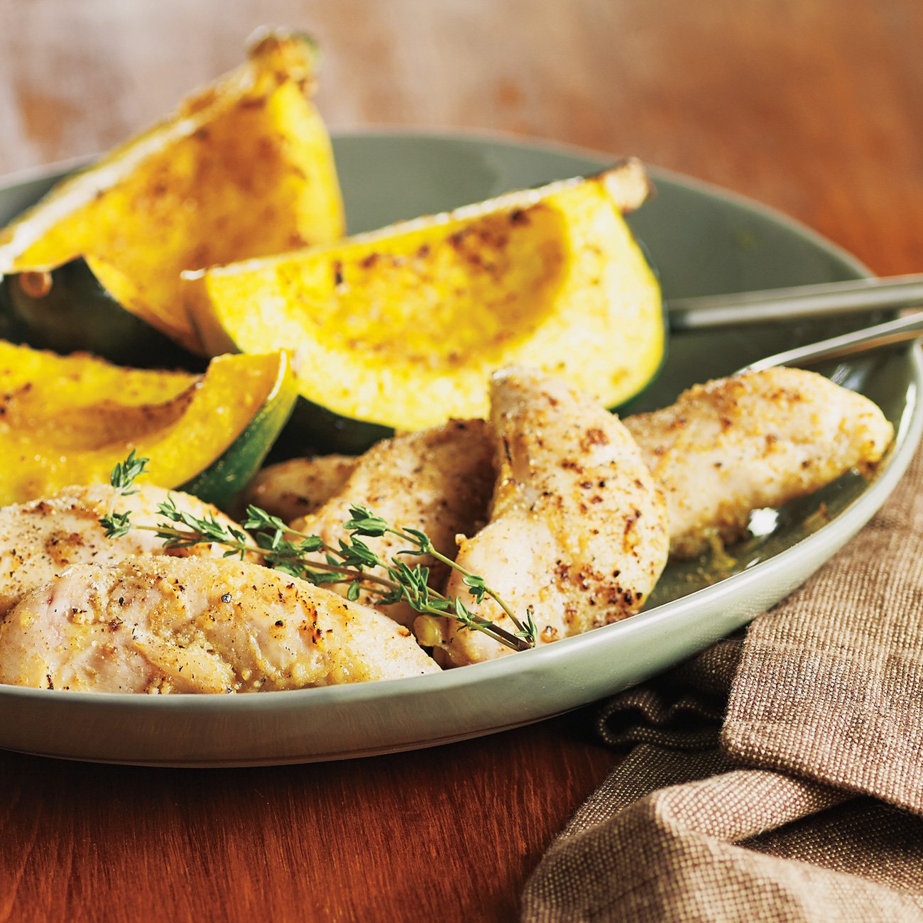 Honey and Cumin Roasted Chicken and Acorn Squash Recipe from HEB